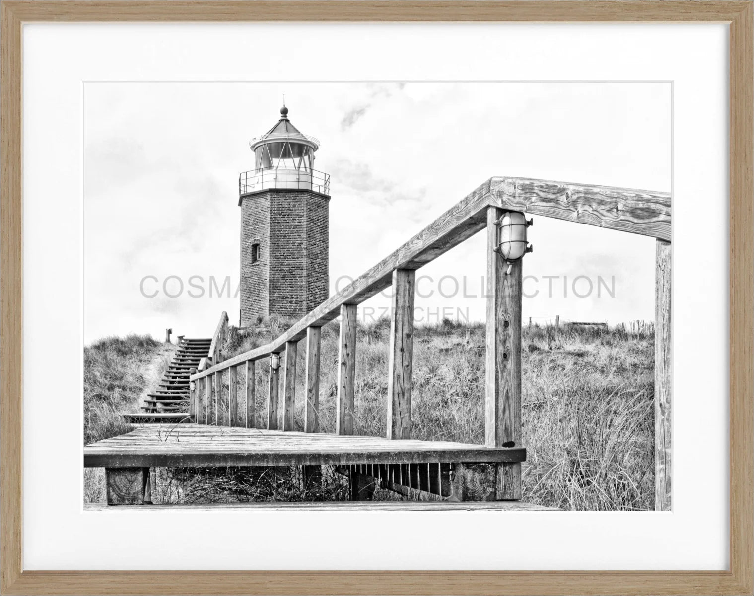 Poster mit Rahmen Sylt Leuchtturm ’Rotes Kliff’ SY11