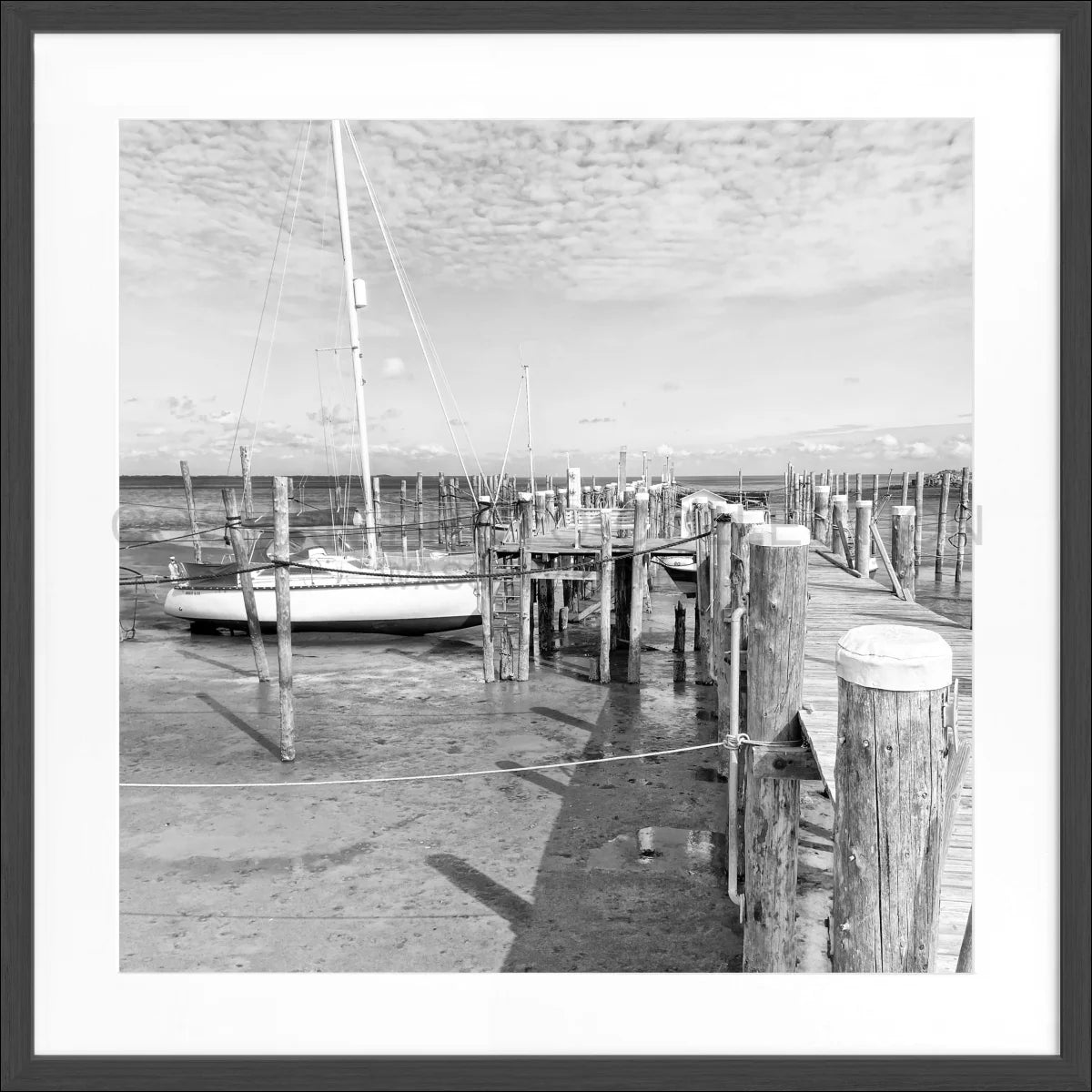 Poster mit Rahmen Sylt Rantum Hafen ’Steg’ SY53BQ