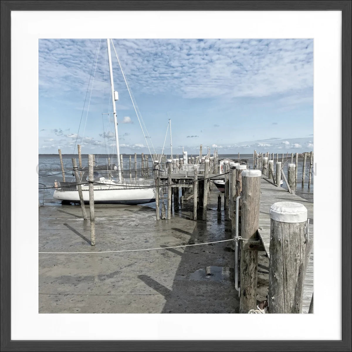 Poster mit Rahmen Sylt Rantum Hafen ’Steg’ SY53BQ