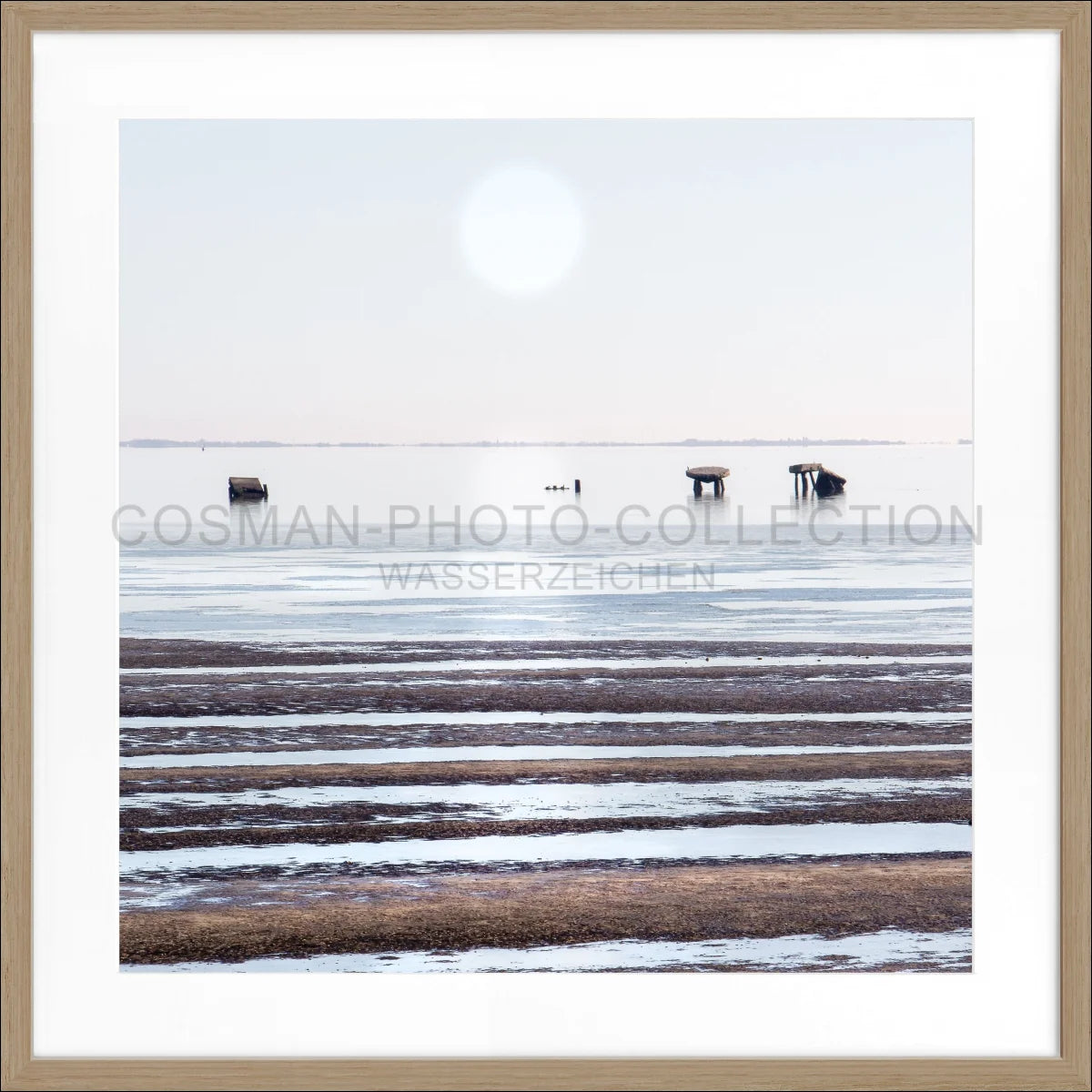 Poster mit Rahmen ’Wattenmeer’ Sylt SY72Q - Wandbilder