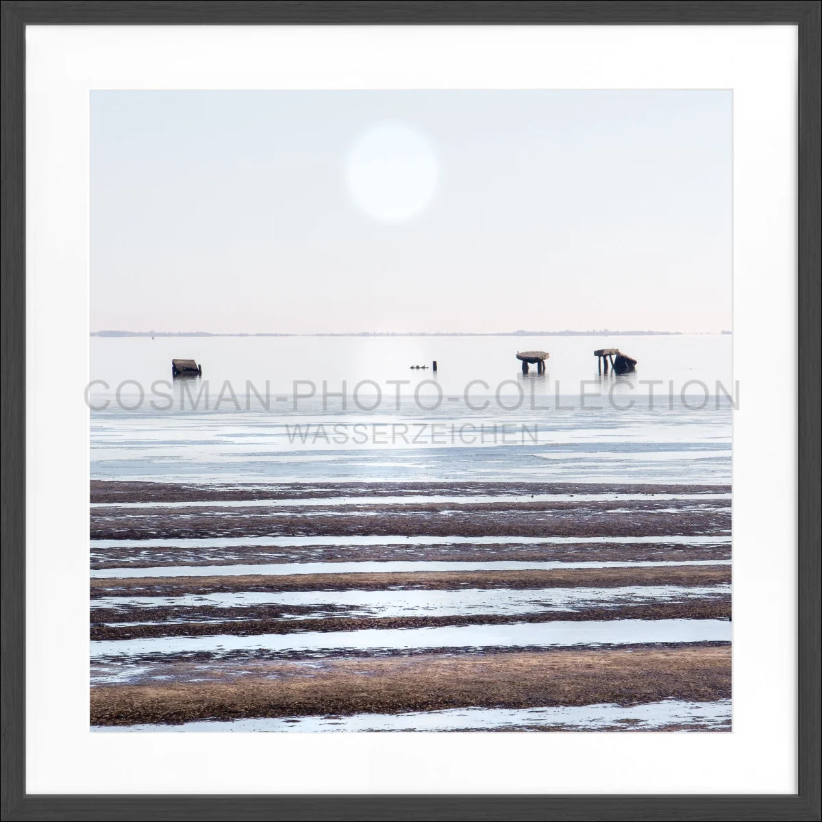 Poster mit Rahmen ’Wattenmeer’ Sylt SY72Q - Wandbilder