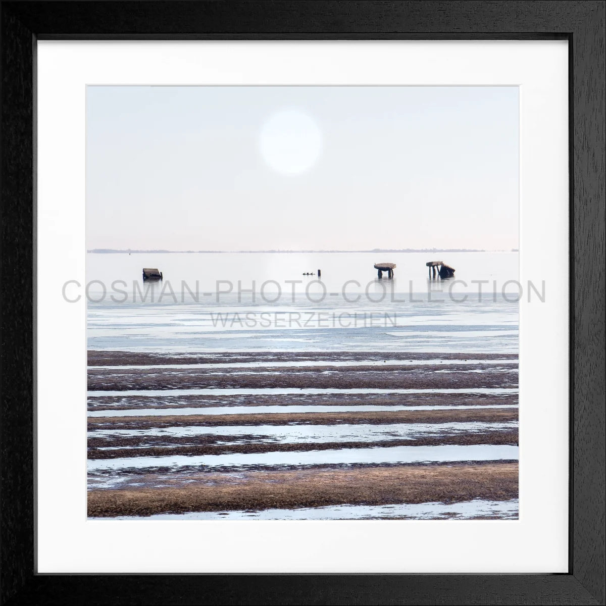 Poster mit Rahmen ’Wattenmeer’ Sylt SY72Q - Wandbilder