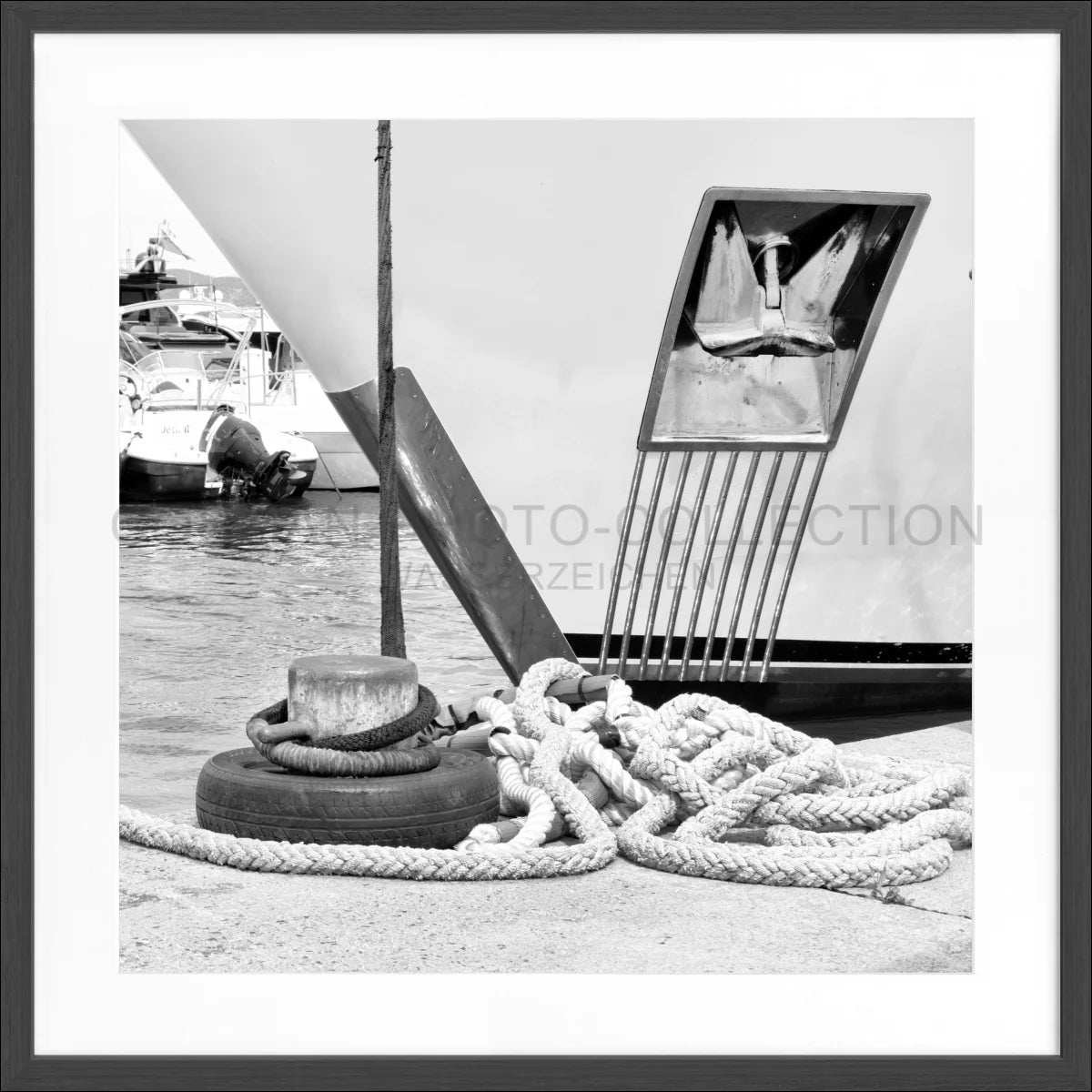 Poster mit Rahmen ’Yacht’ Saint Tropez ST34Q - Wandbilder