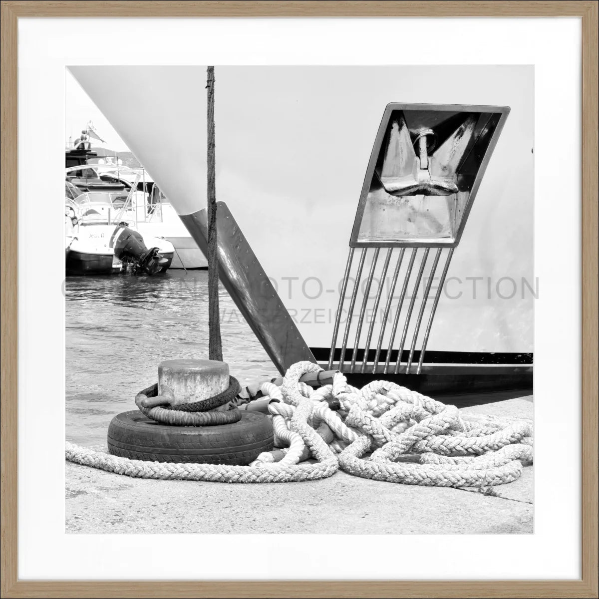 Poster mit Rahmen ’Yacht’ Saint Tropez ST34Q - Wandbilder