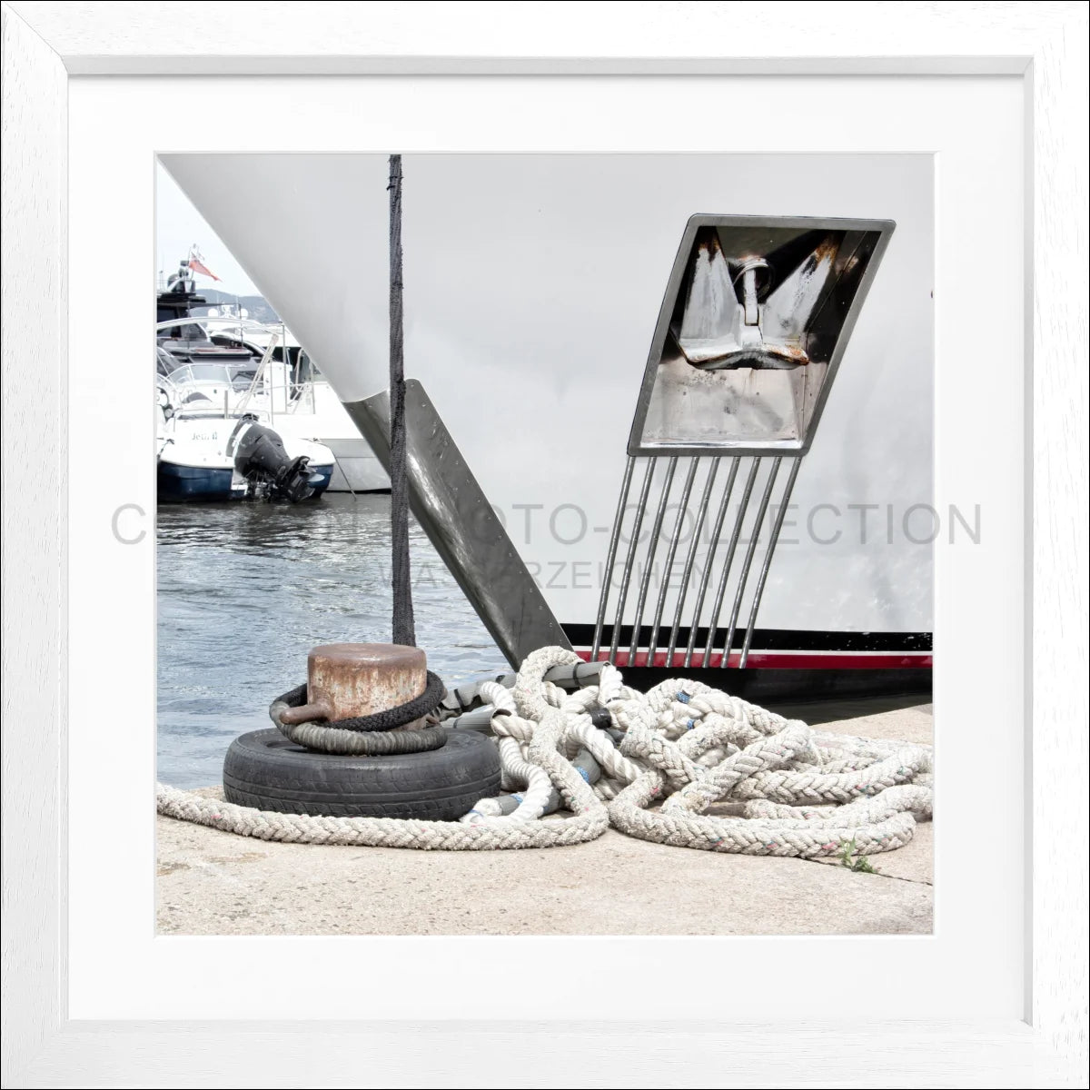 Poster mit Rahmen ’Yacht’ Saint Tropez ST34Q - Wandbilder