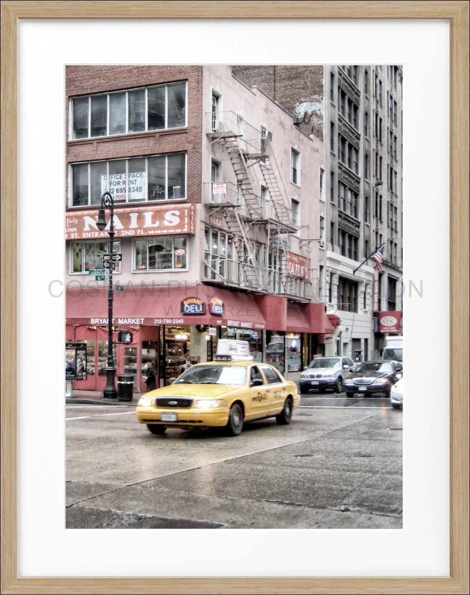 Poster mit Rahmen ’Yellow Cab’ New York NY75A - Wandbilder