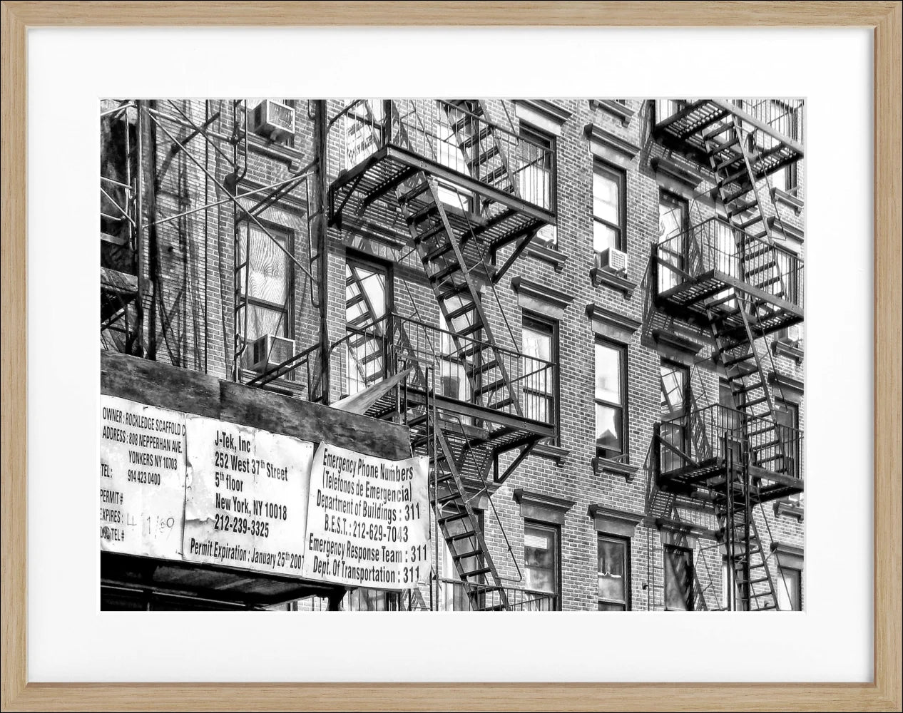 Poster New York ’Feuertreppen’ NY93 - Wandbilder