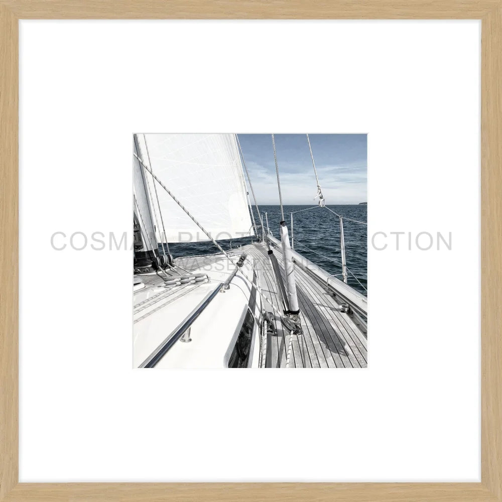 Poster Segelboot SAIL01OB - 43x43cm Objektrahmen