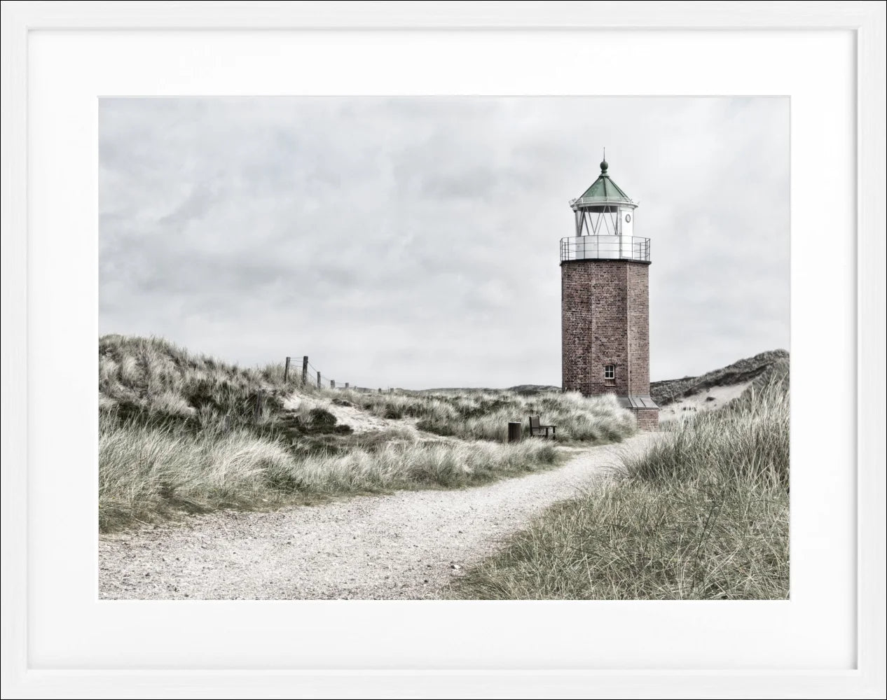 Poster Sylt Leuchtturm ’Rotes Kliff’ SY09 - Wandbilder