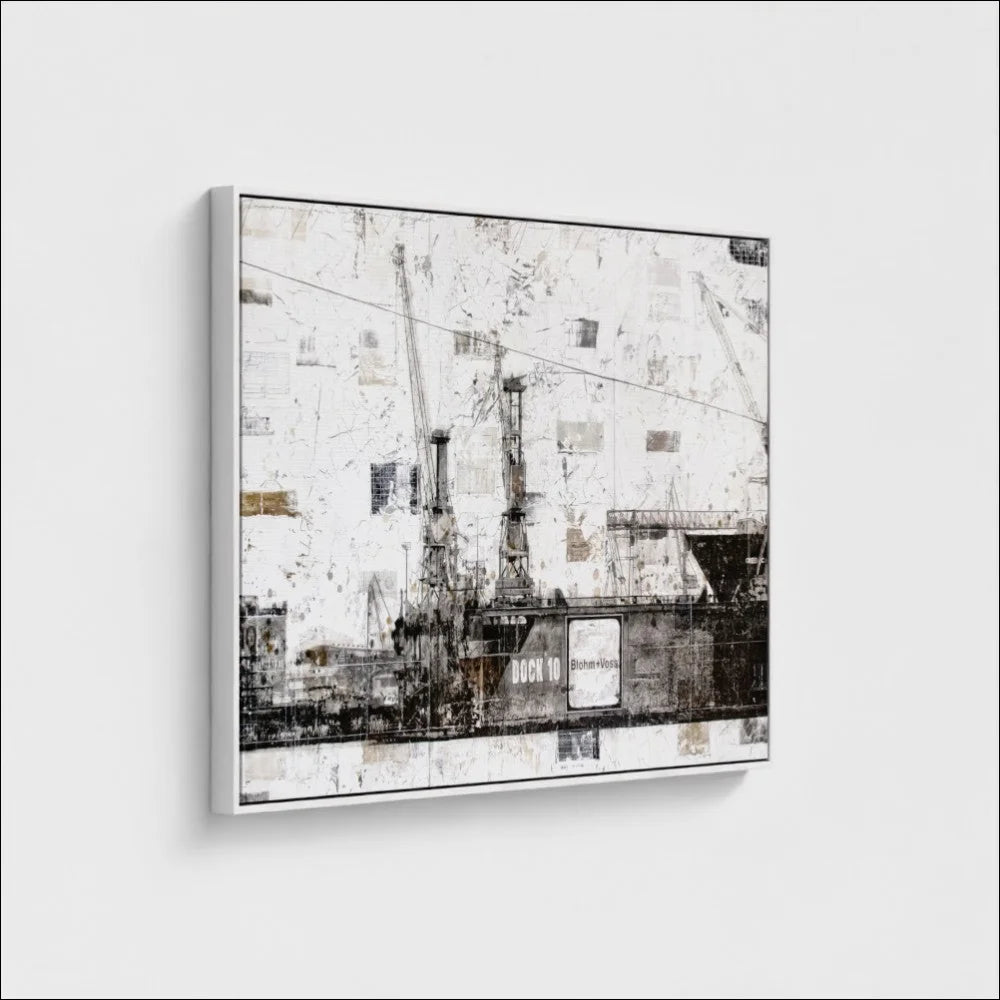 Wandbild Motiv GM09 ’Hamburg Dock 10’ - Druck auf Leinwand mit Schattenfuge