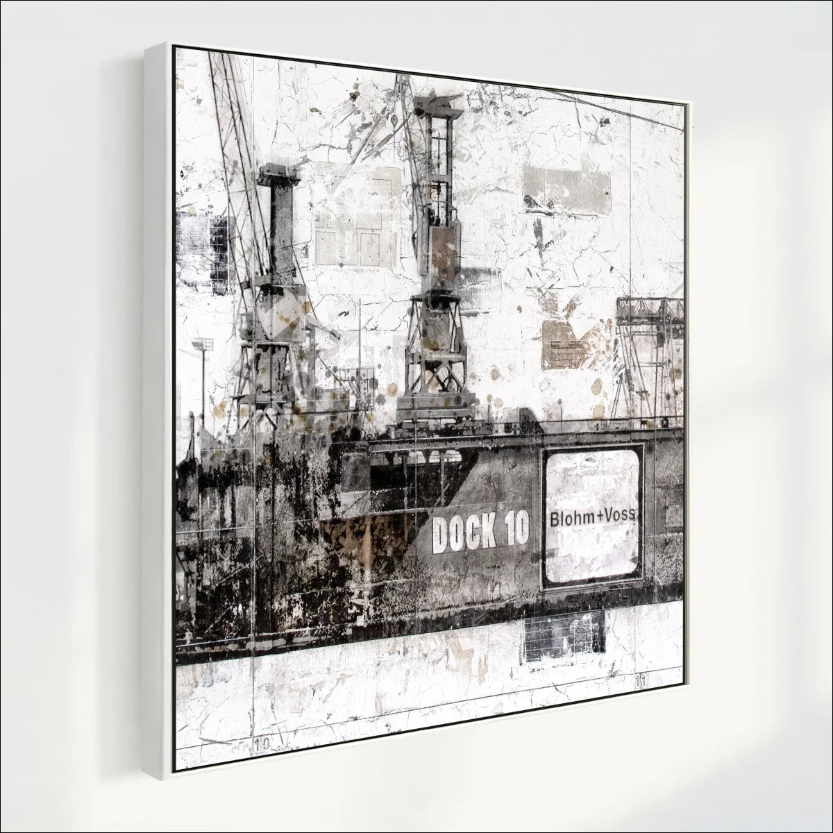 Wandbild GM09Q Hafen Hamburg ’Dock 10’ - Druck auf Leinwand