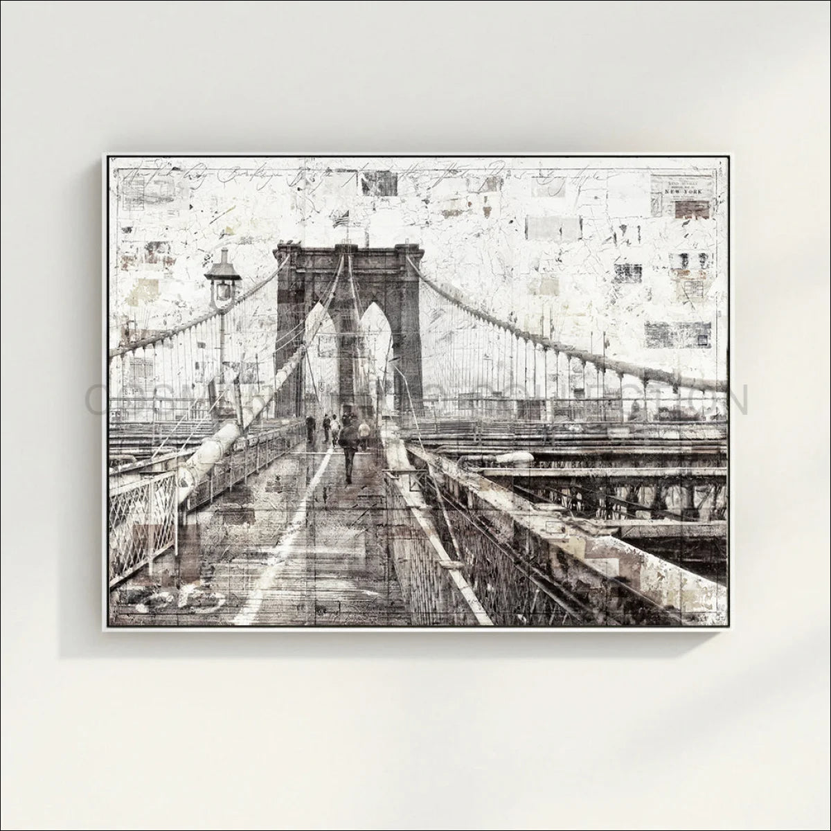 Wandbild Motiv GM02 ’Brooklyn Bridge’ - Druck auf Leinwand