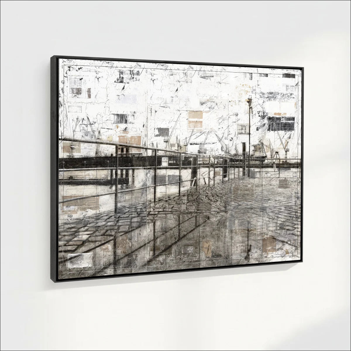 Wandbild Motiv GM07 Hamburg Hafen - Druck auf Leinwand