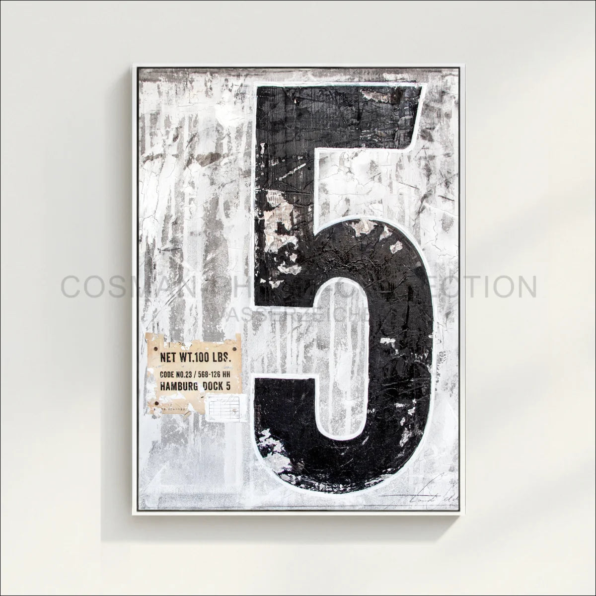 Wandbild Motiv GM11A ’Fünf’ abstrakt - Druck auf Leinwand