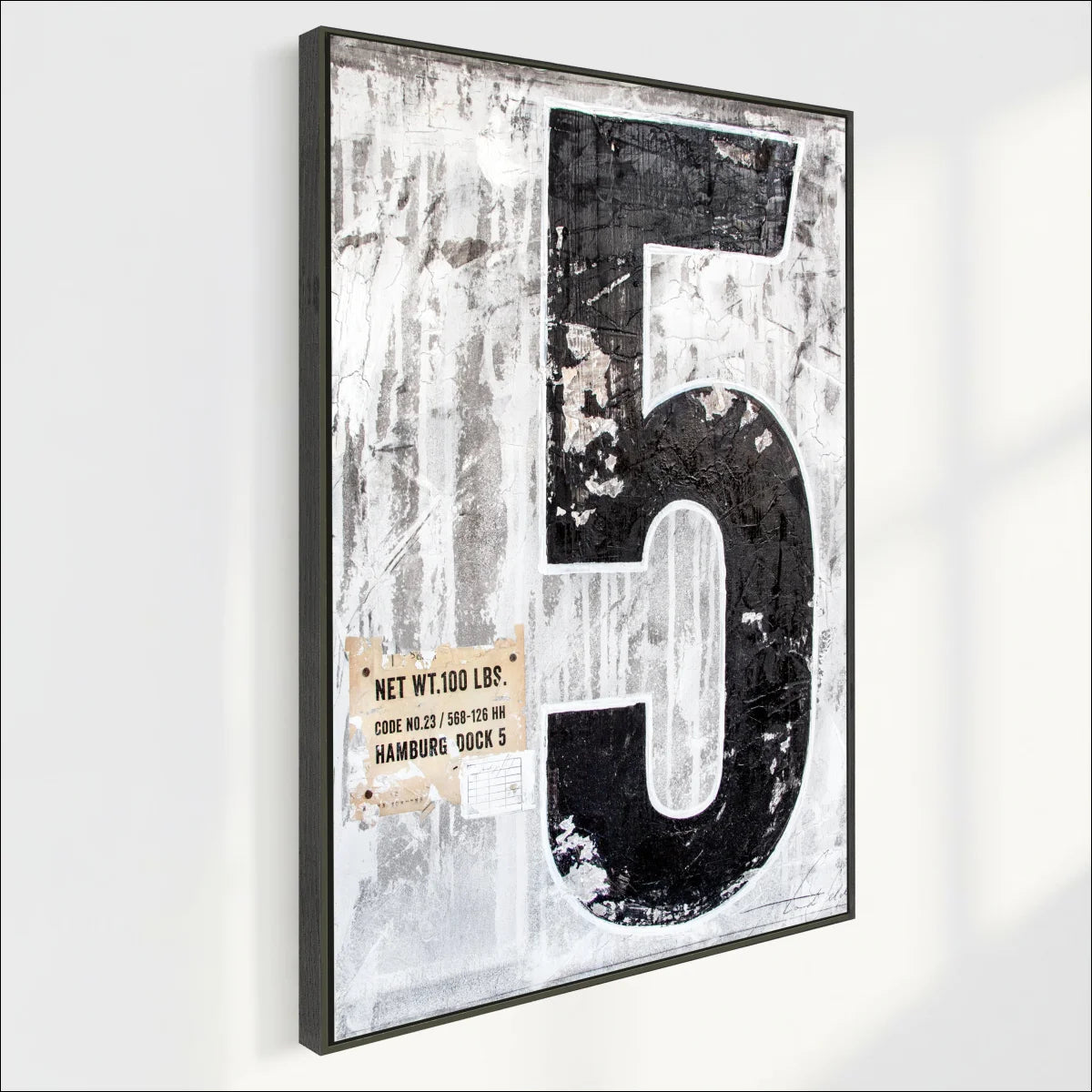 Wandbild GM11A ’Fünf’ abstrakt - Druck auf Leinwand