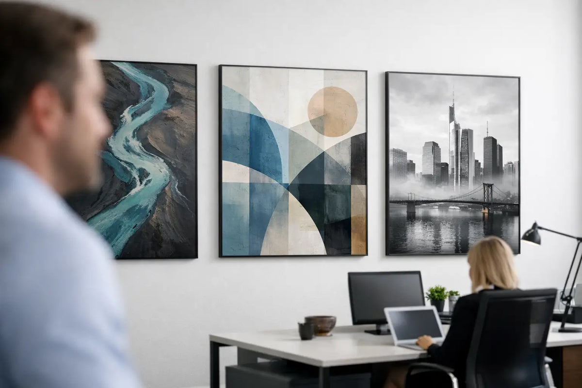 Wandbilder fürs Büro mit klarer Wirkung