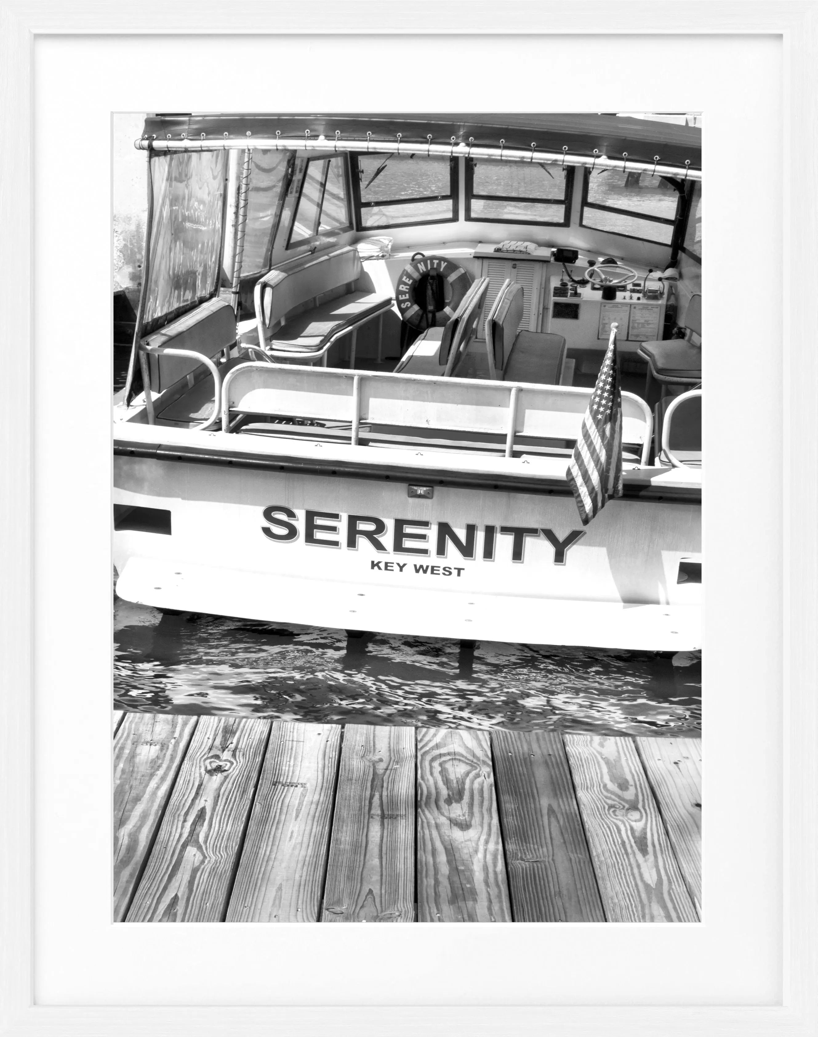 Poster mit Rahmen Florida Key West ’Boat’ FL25 - Wandbilder