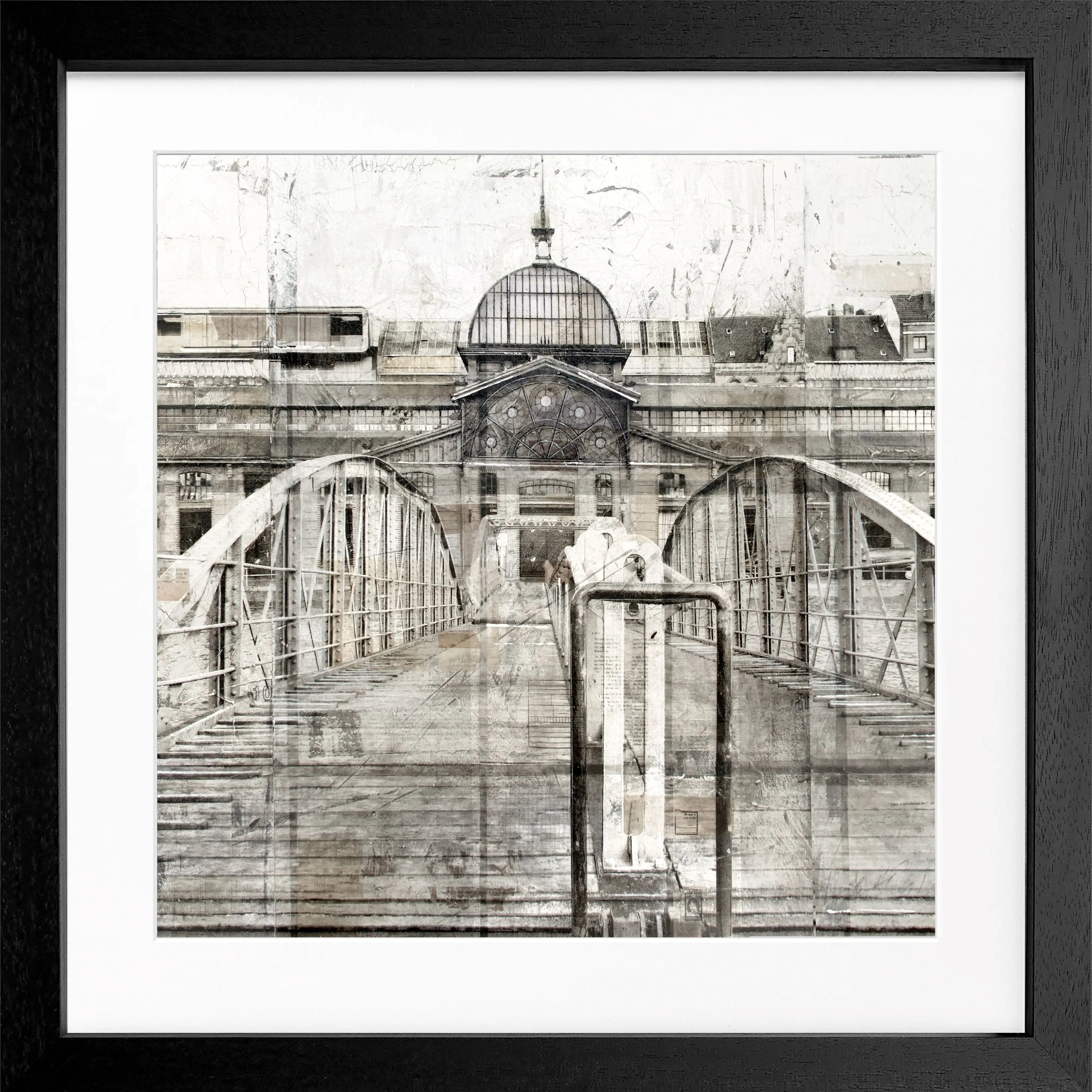 Poster mit Rahmen ’Fischauktionshalle’ Hafen Hamburg GM04Q