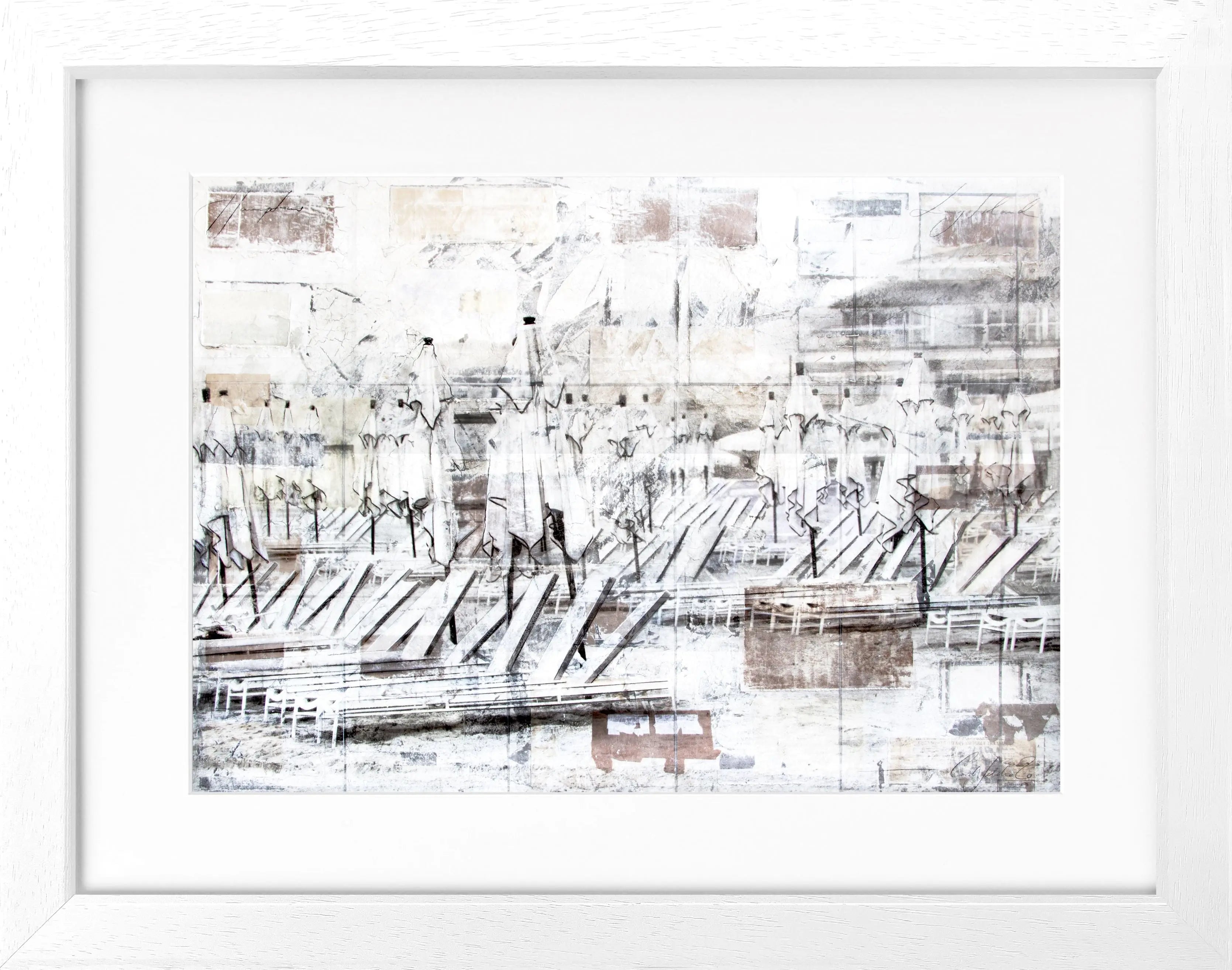 Poster mit Rahmen ’Beach’ Hamptons Long Island GM76