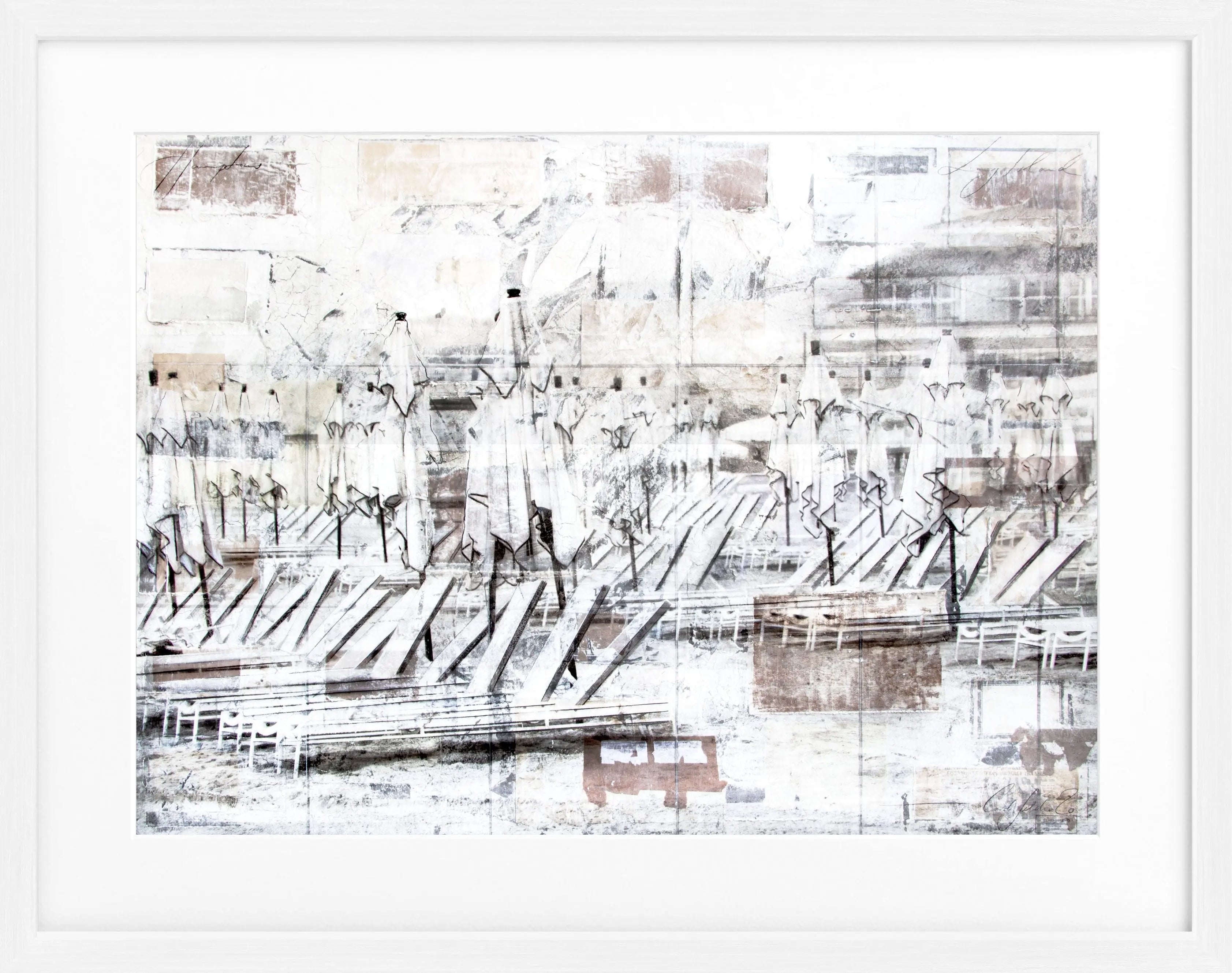 Poster mit Rahmen ’Beach’ Hamptons Long Island GM76