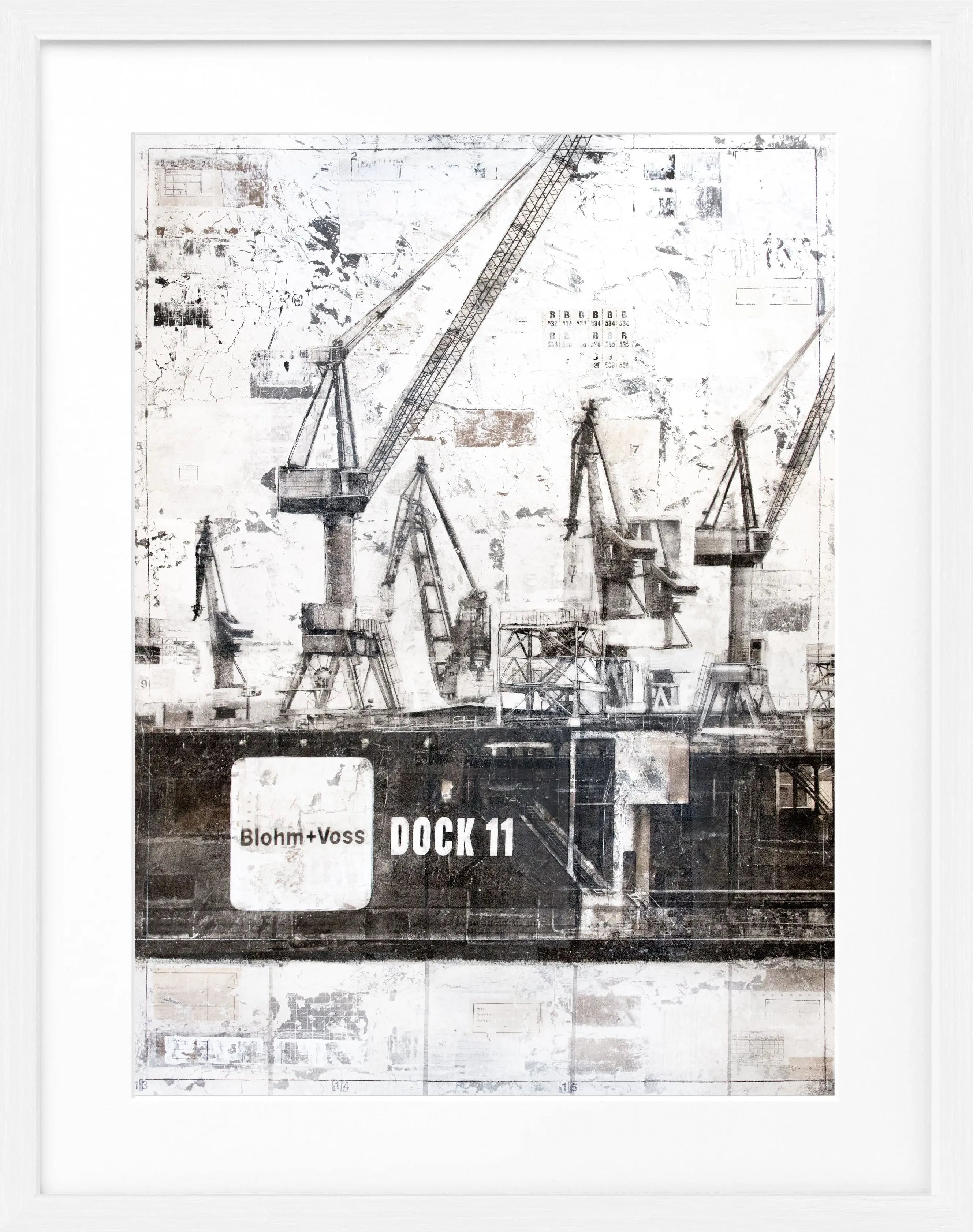 Poster mit Rahmen Hamburg Dock 11 GM77 - Wandbilder