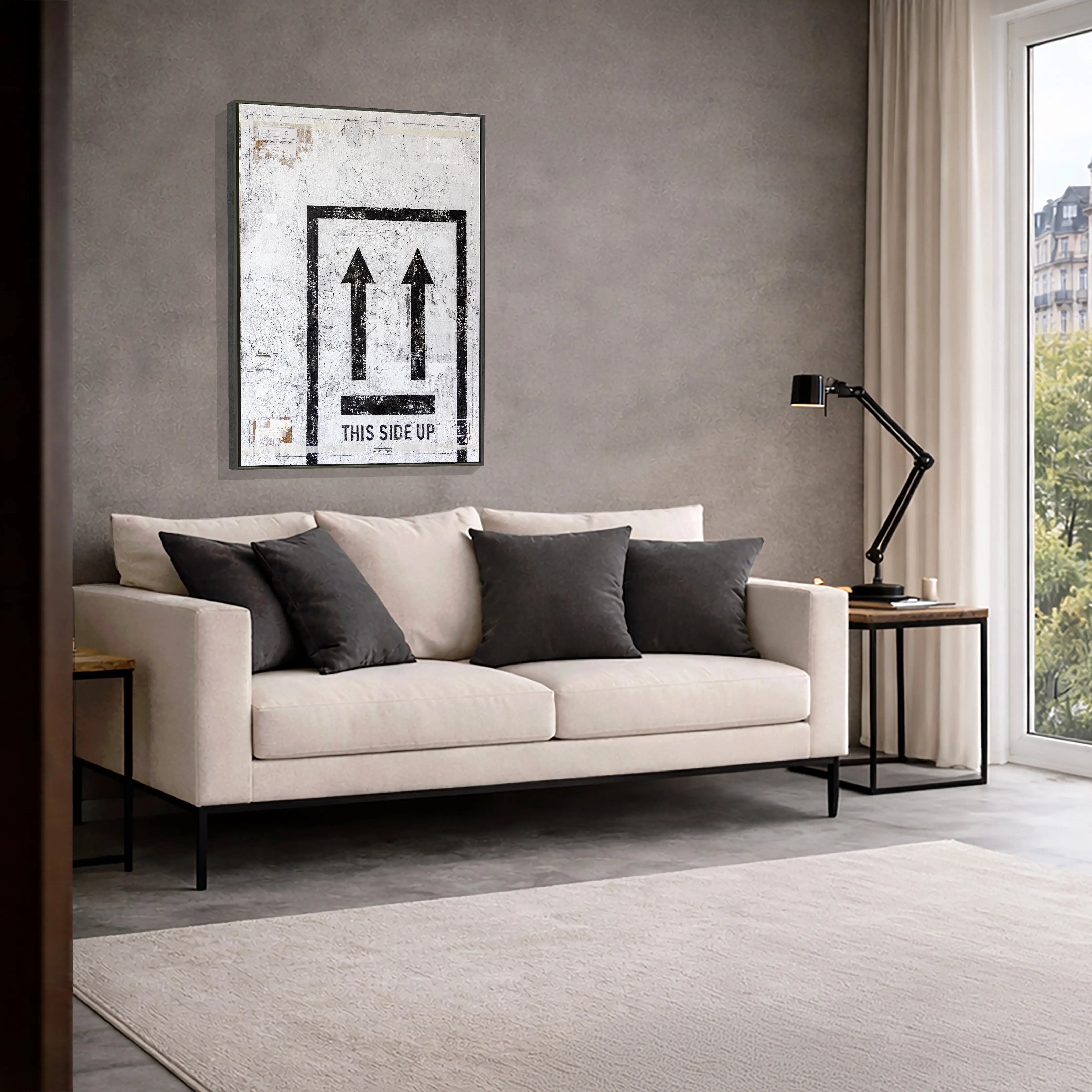 Wandbild GM90 Abstrakt ’This Side Up’ - Druck auf Leinwand