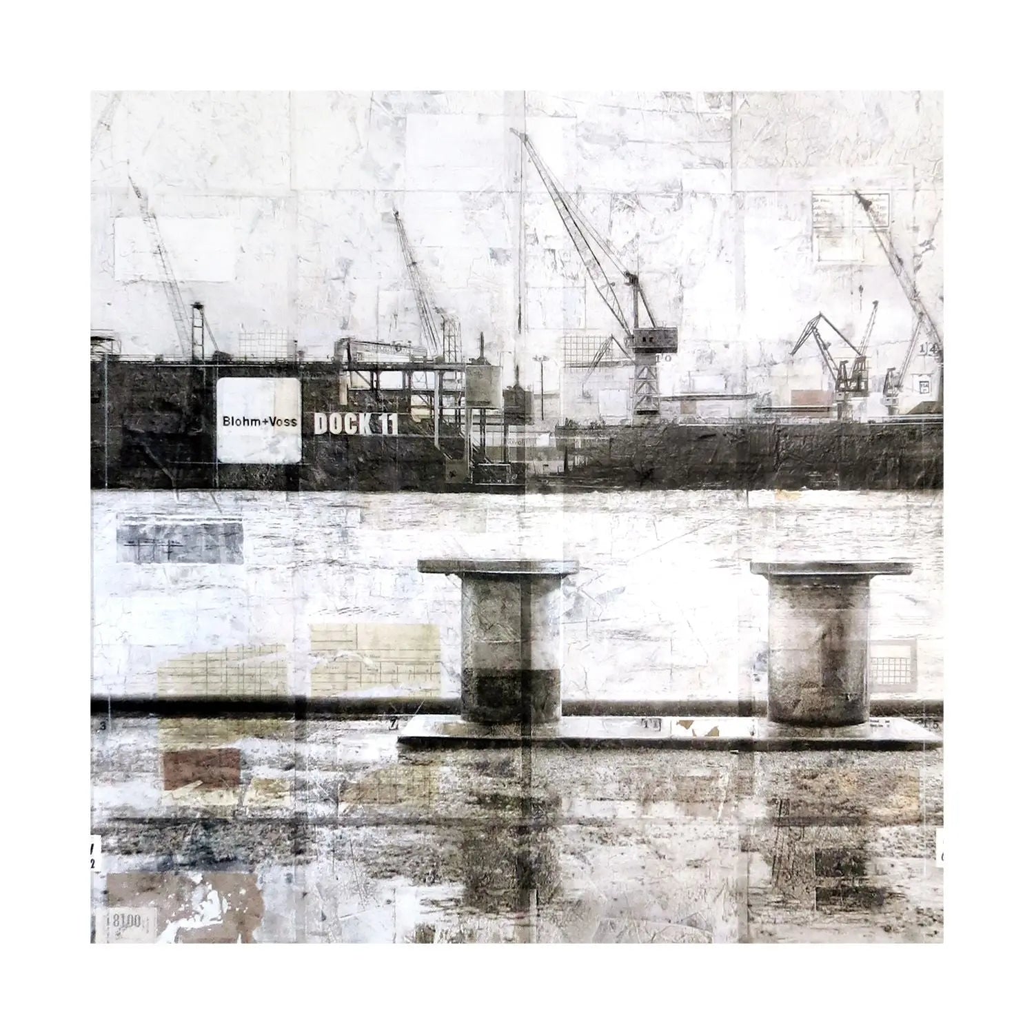 Poster / Druck ’Poller Hafen’ Hamburg GM06Q - Wandbilder
