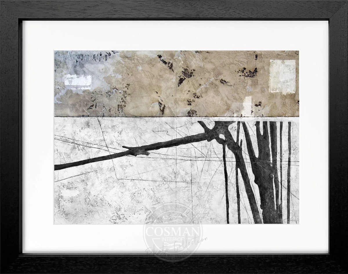 Gerahmte Fotokunst GM68 mit breitem schwarzem Rahmen und weißem Passepartout