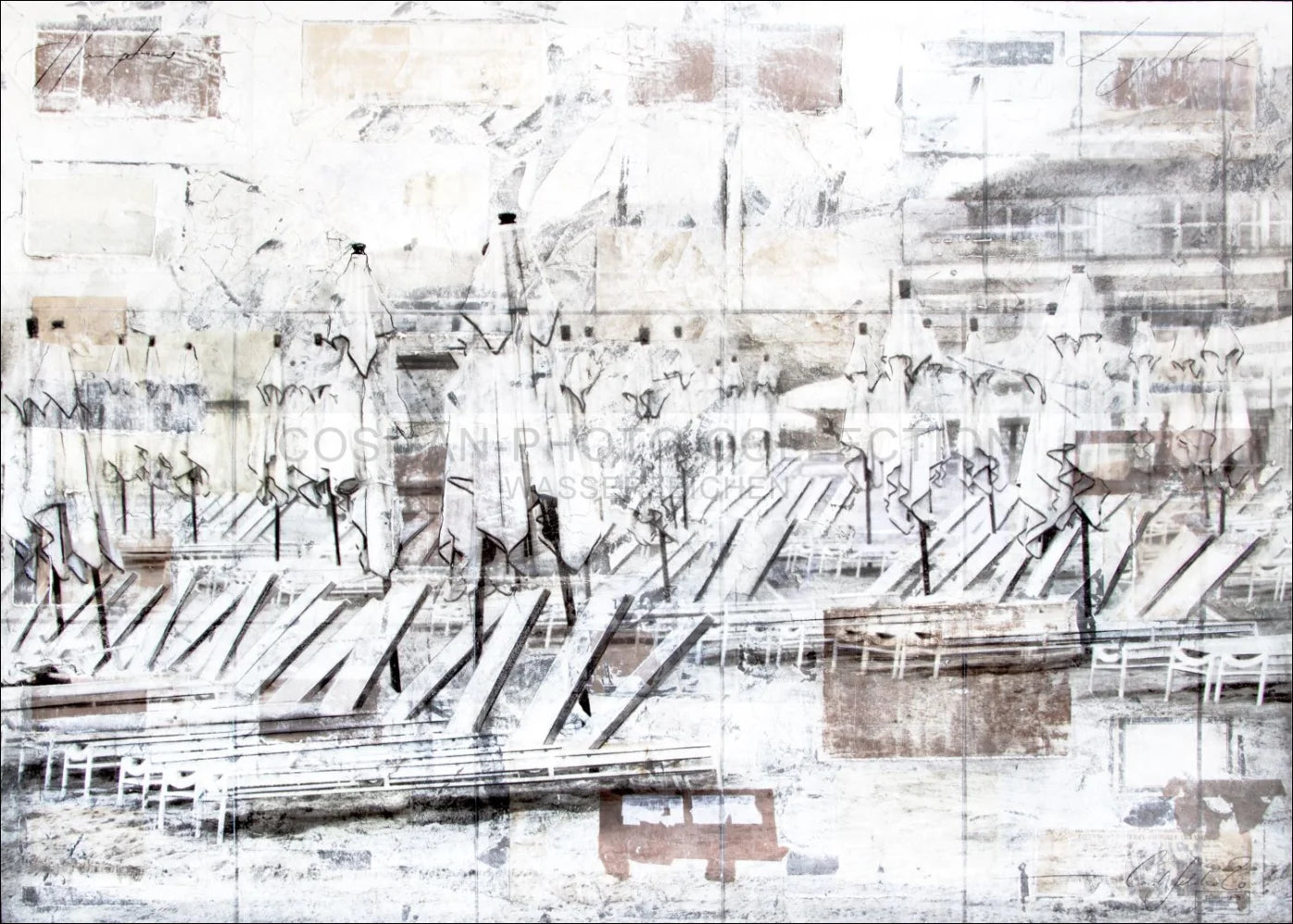 Póster impreso 'Beach' Hamptons Long Island GM76