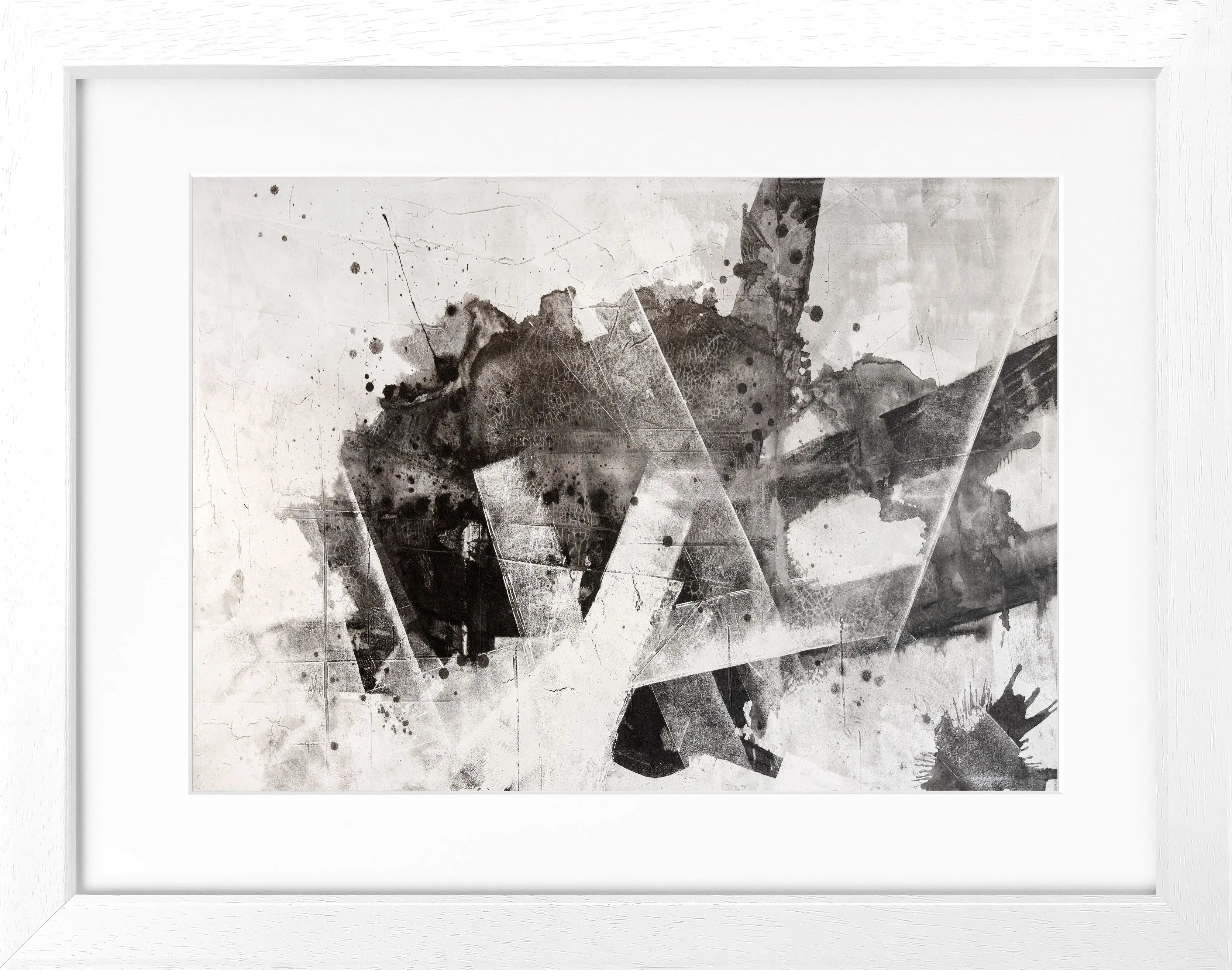 Poster mit Rahmen Kunst ’Abstrakt schwarz’ GM88 - Wandbilder