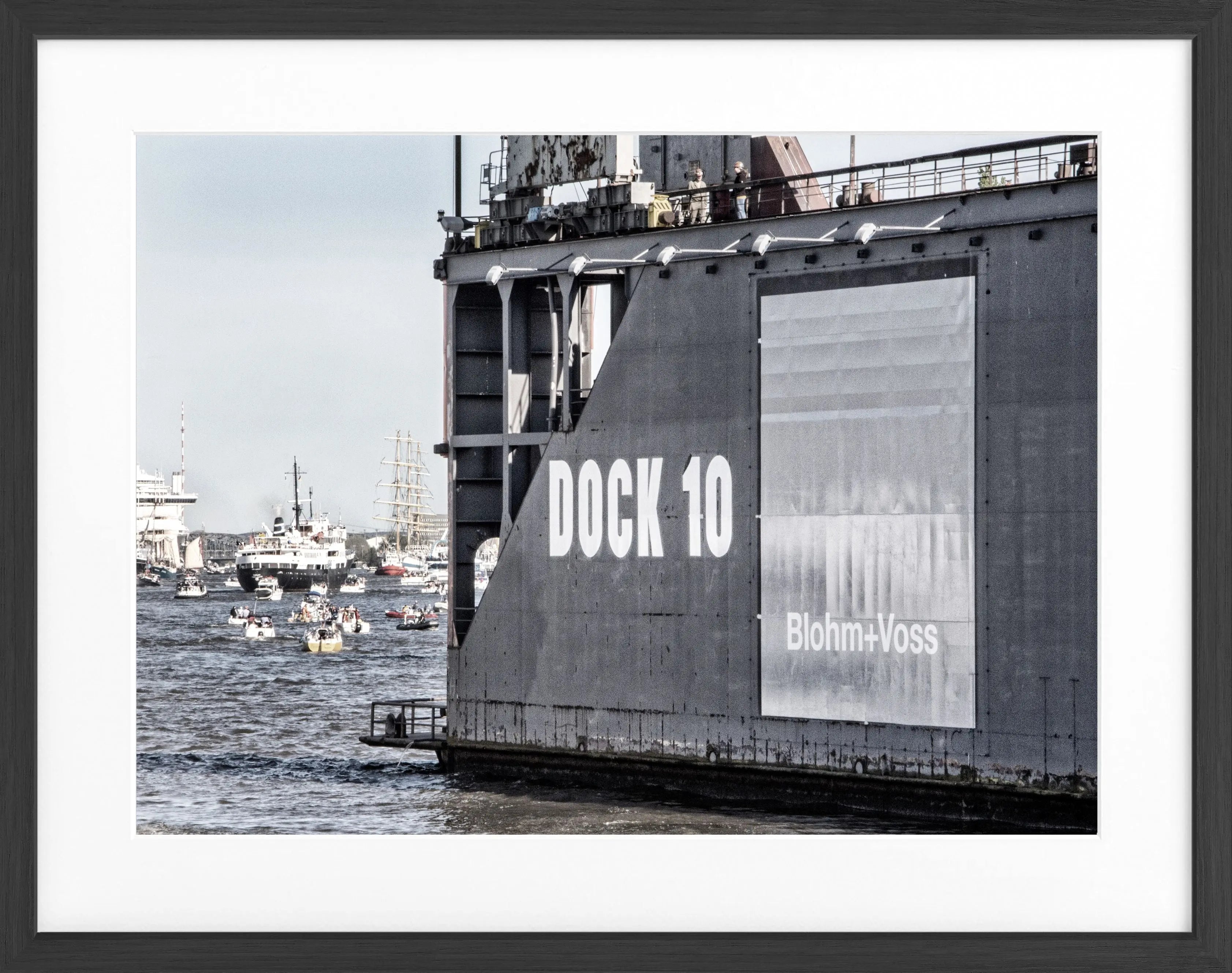 Poster mit Rahmen Hamburg Hafen ’Dock 10’ HH27 - Wandbilder