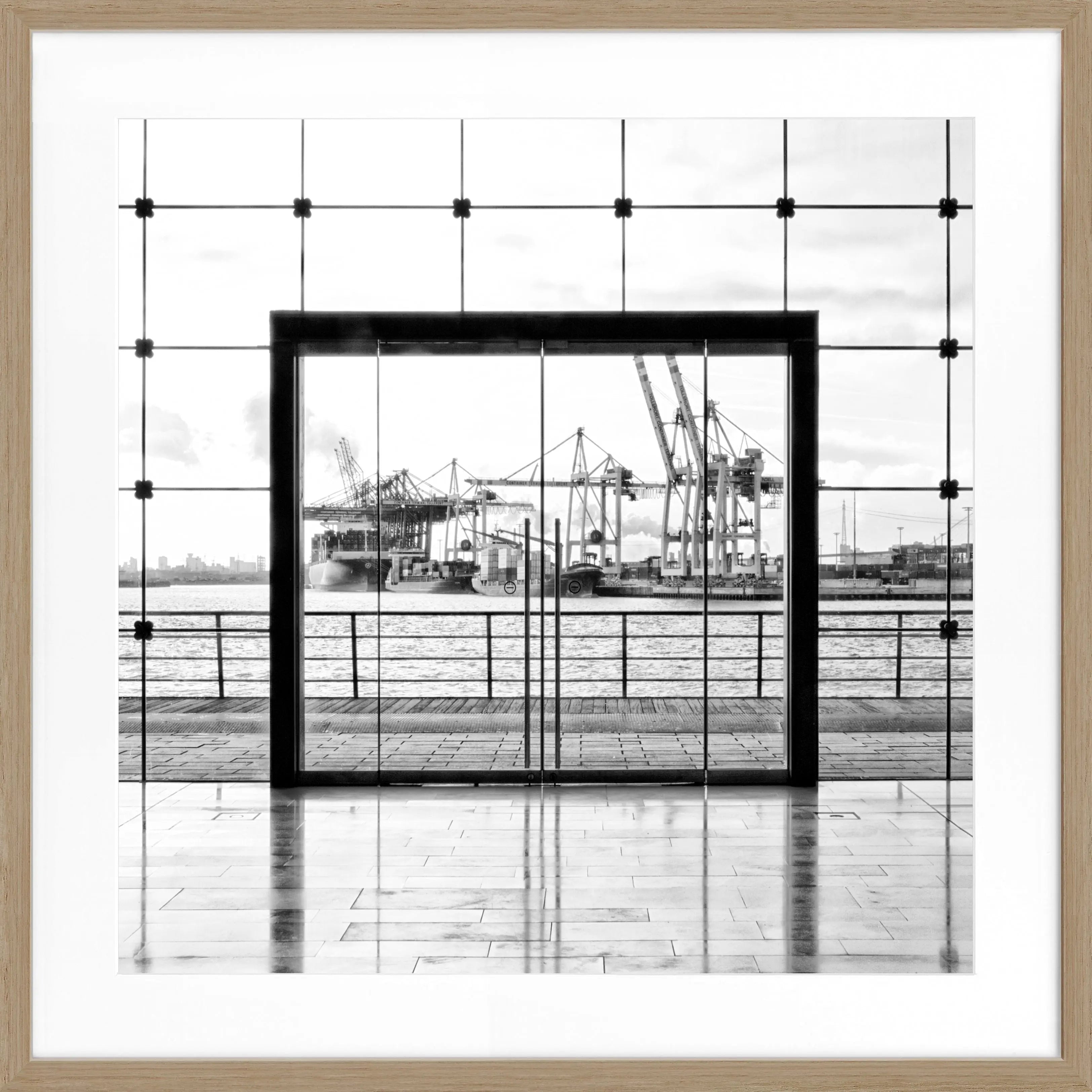 Poster mit Rahmen Hamburg HH33AQ - Wandbilder