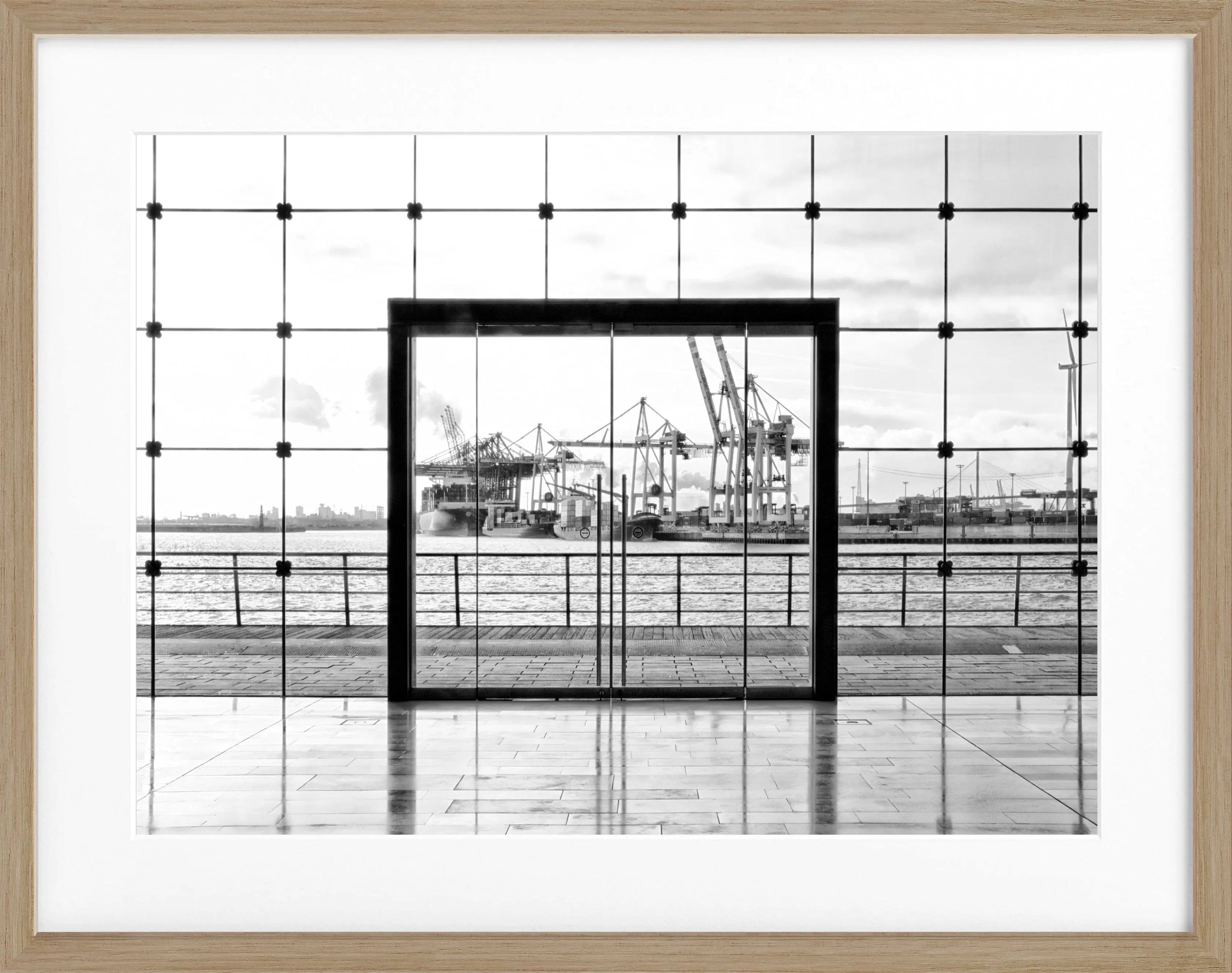 Poster mit Rahmen Hamburg Hafen HH33A - Wandbilder