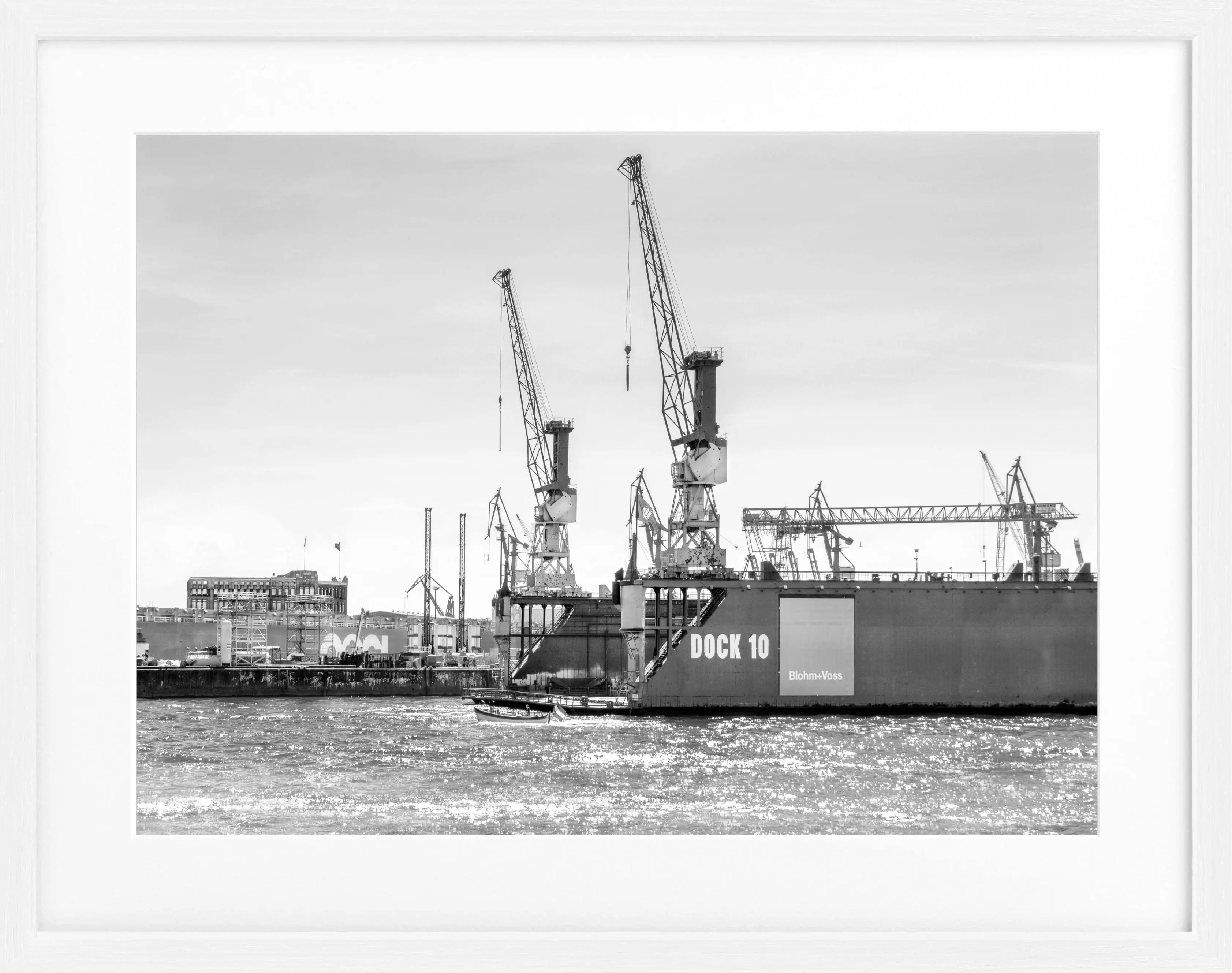 Poster mit Rahmen Hamburg Hafen ’Dock 10’ HH34 - Wandbilder