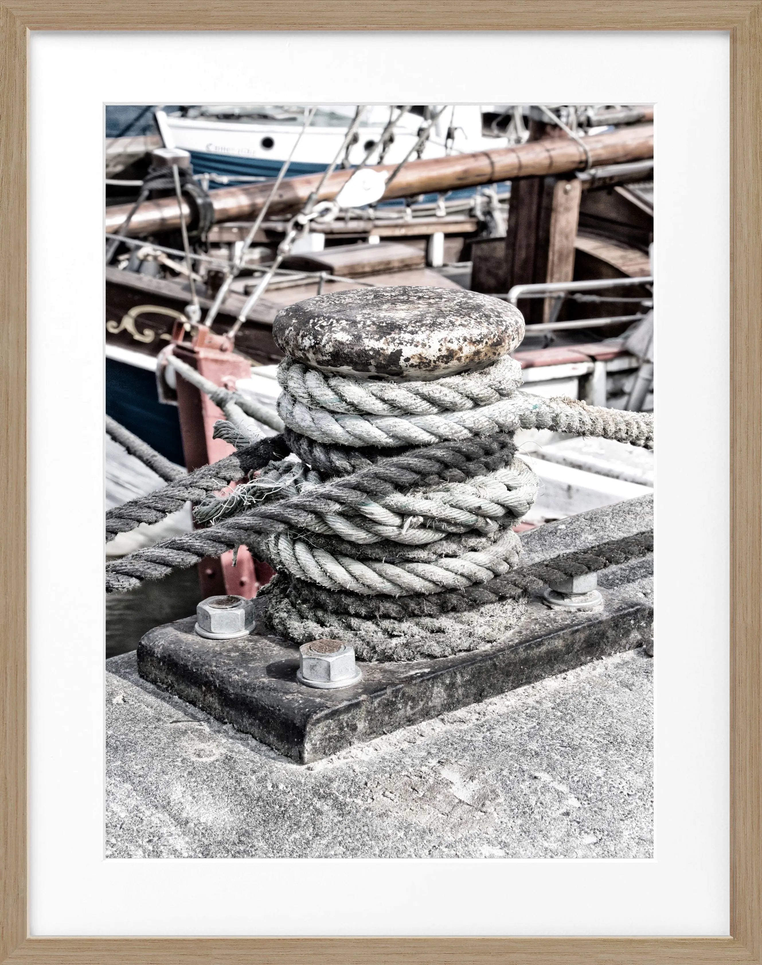Poster mit Rahmen Hamburg Hafen ’Poller’ HH05J - Wandbilder
