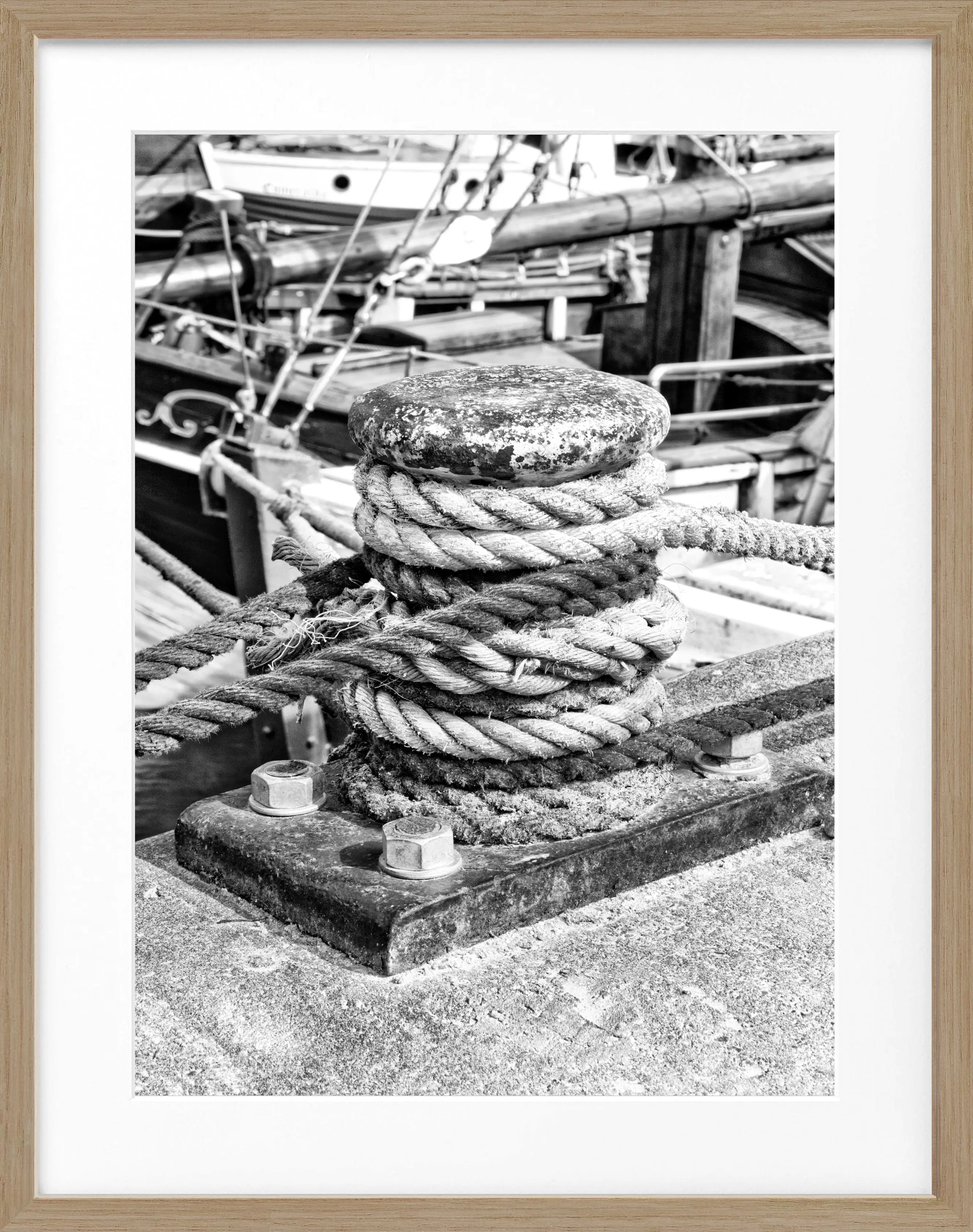 Poster mit Rahmen Hamburg Hafen ’Poller’ HH05J - Wandbilder