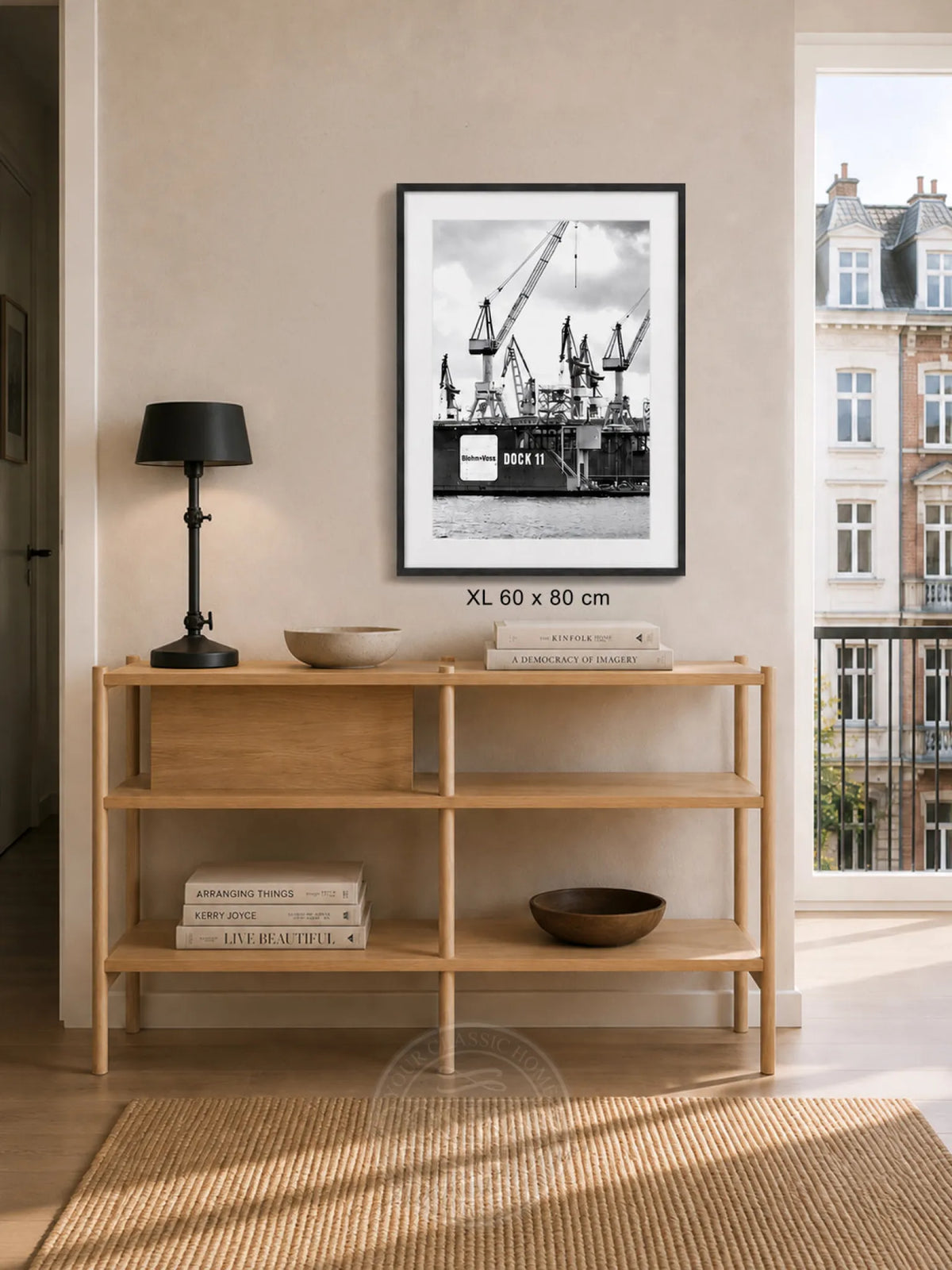 Fotografía enmarcada del puerto de Hamburgo, muelle 11 | HH04