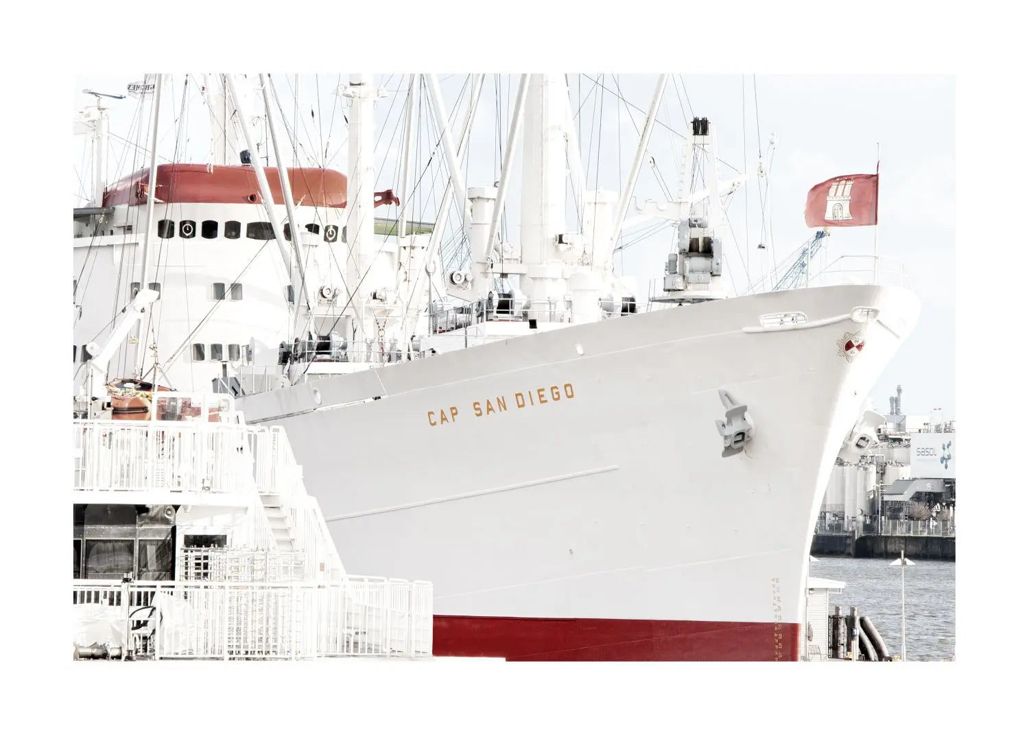 Poster / Druck Hamburg Hafen ’Cap San Diego’ HH10A