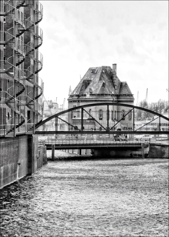 Plakat / Tryk Hamburg 'Speicherstadt' HH46C