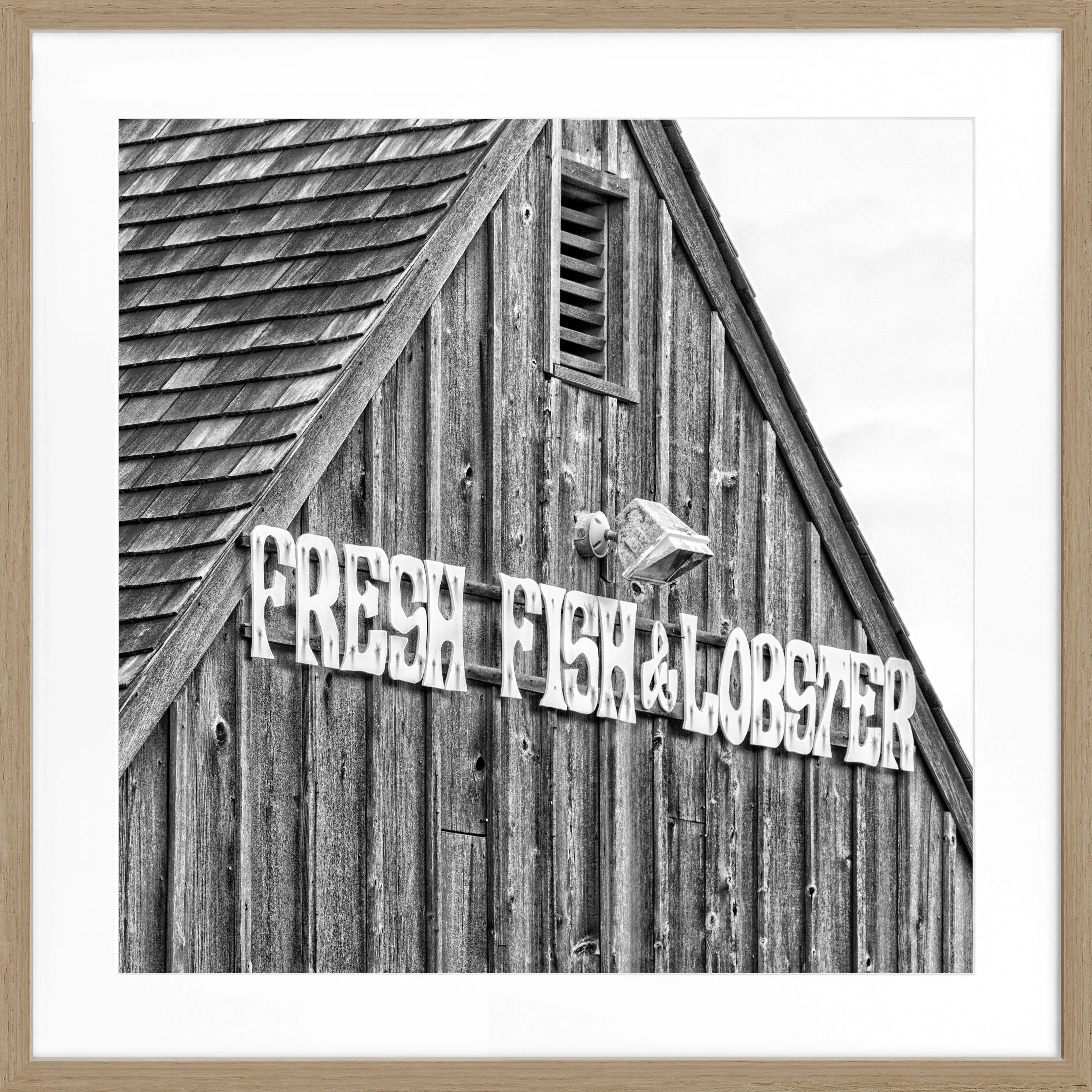 Poster mit Rahmen Hamptons Long Island ’ Fresh Fish’ HM33Q