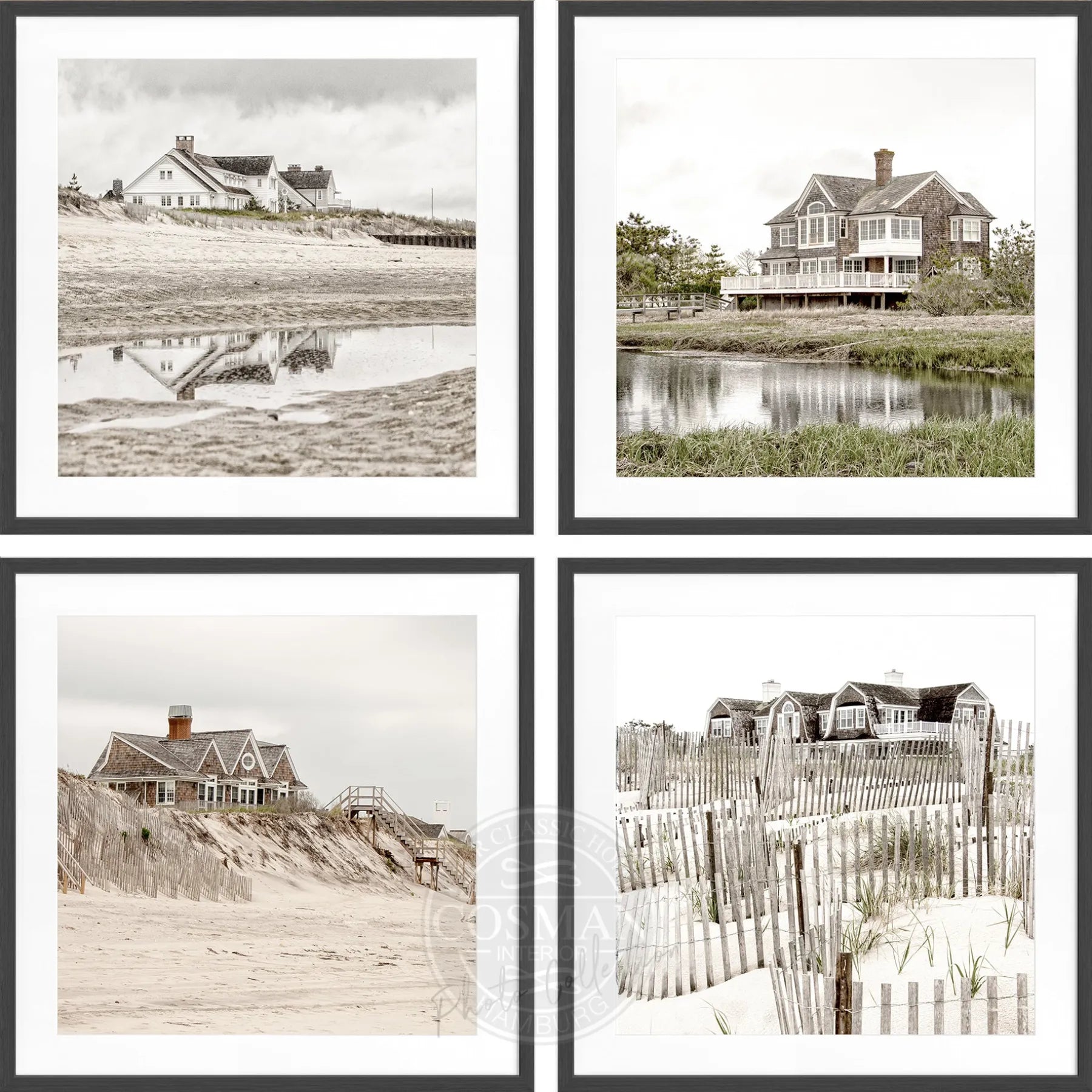 Bilderwand 4.er Set Hamptons quadratisch - Set 2 by COSMAN-Photocollection