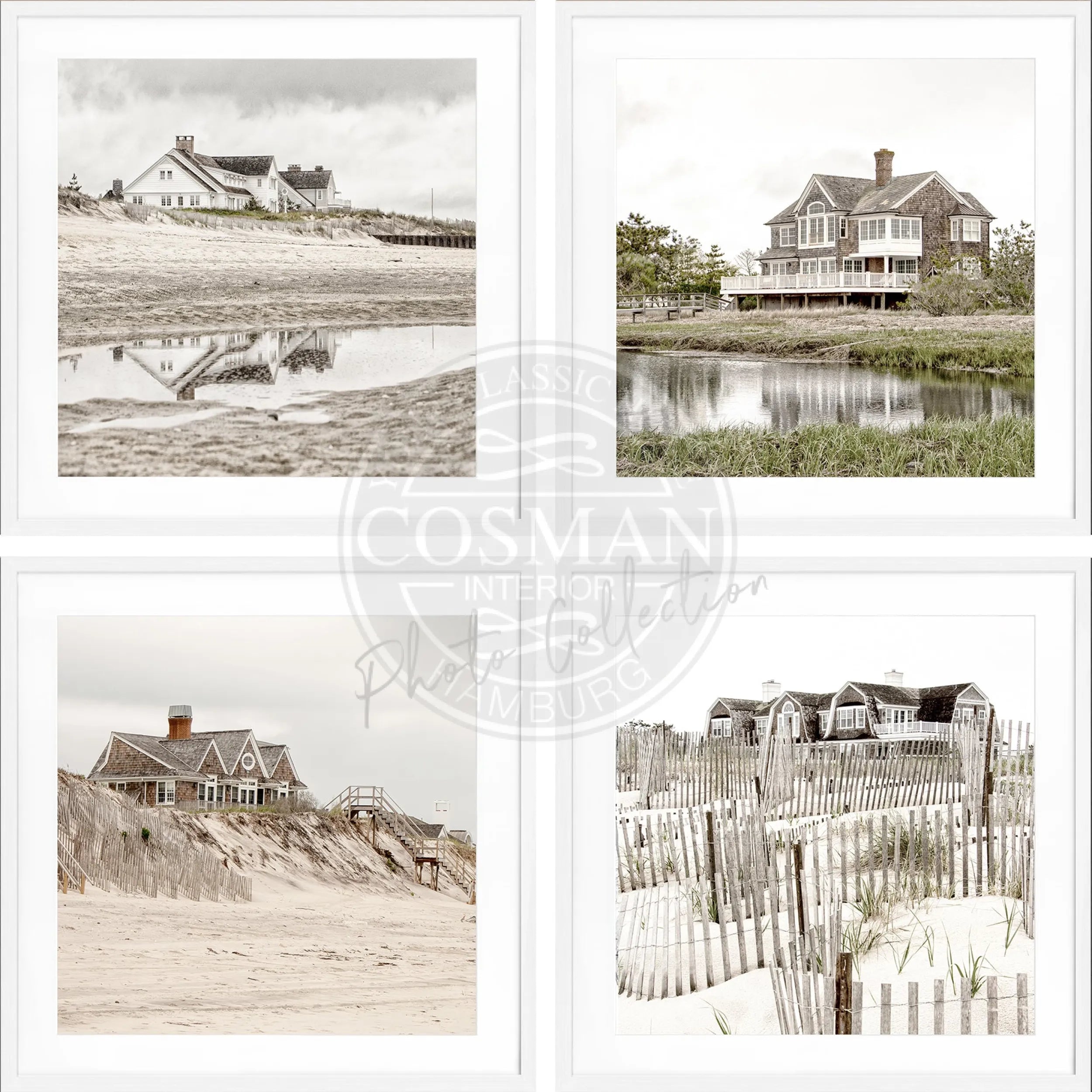 Bilderwand 4.er Set Hamptons quadratisch - Set 2 by COSMAN-Photocollection