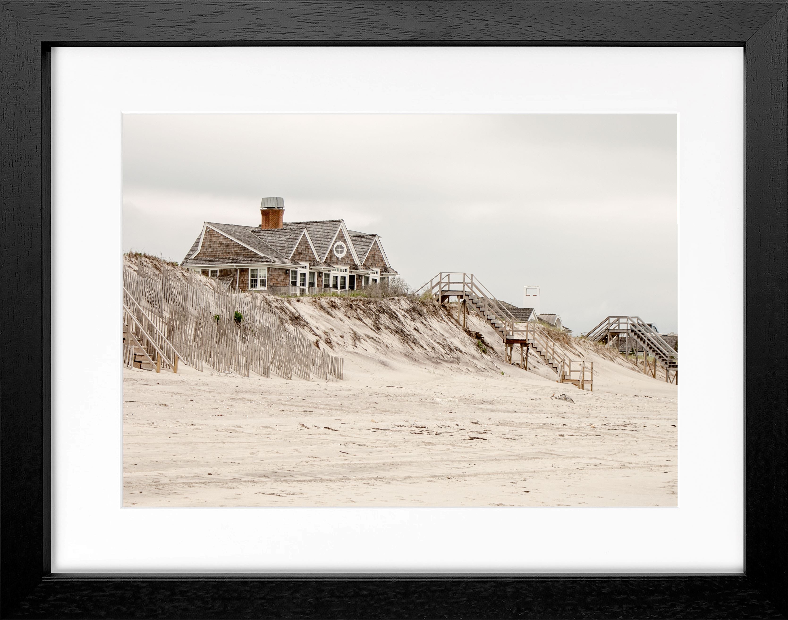 Póster enmarcado Hamptons Long Island 'Beach House' HM34
