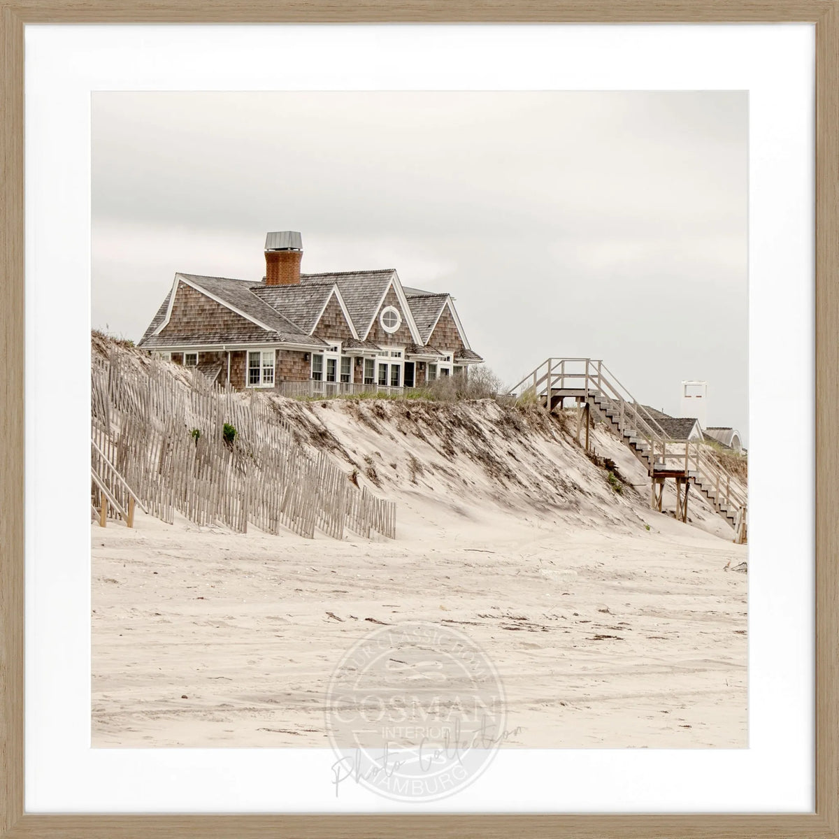 Poster mit Rahmen Hamptons Long Island ’Beach House’ HM34Q by Cosman-Photocollection
