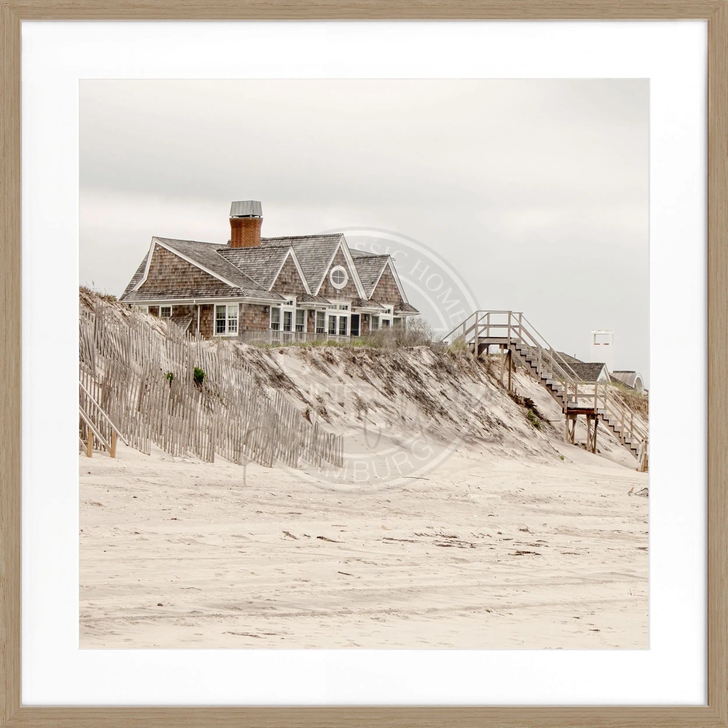 Poster mit Rahmen Hamptons Long Island ’Beach House’ HM34Q by Cosman-Photocollection
