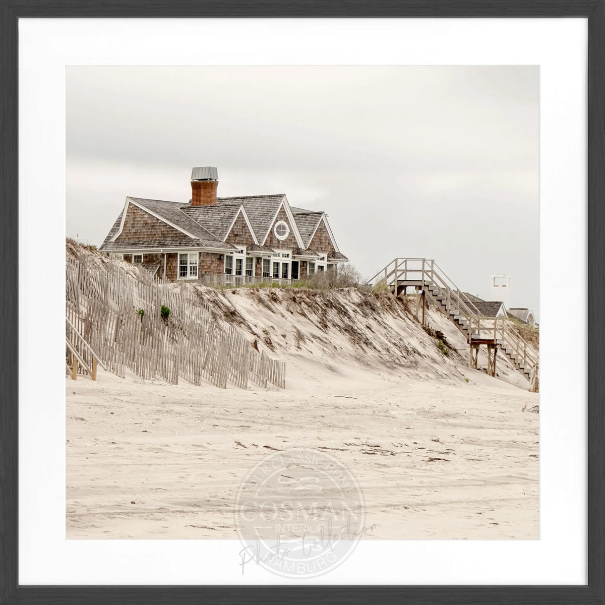 Poster mit Rahmen Hamptons Long Island ’Beach House’ HM34Q by Cosman-Photocollection