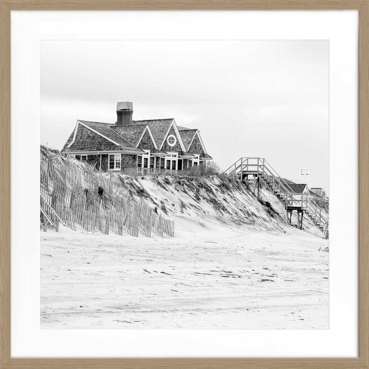 Poster mit Rahmen Hamptons Long Island ’Beach House’ HM34Q by Cosman-Photocollection
