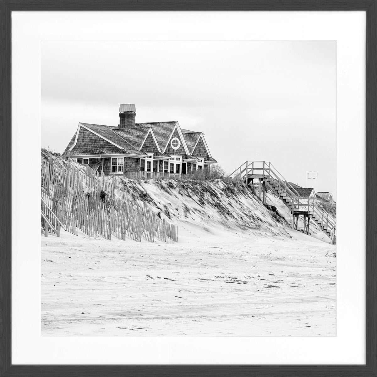 Poster mit Rahmen Hamptons Long Island ’Beach House’ HM34Q by Cosman-Photocollection