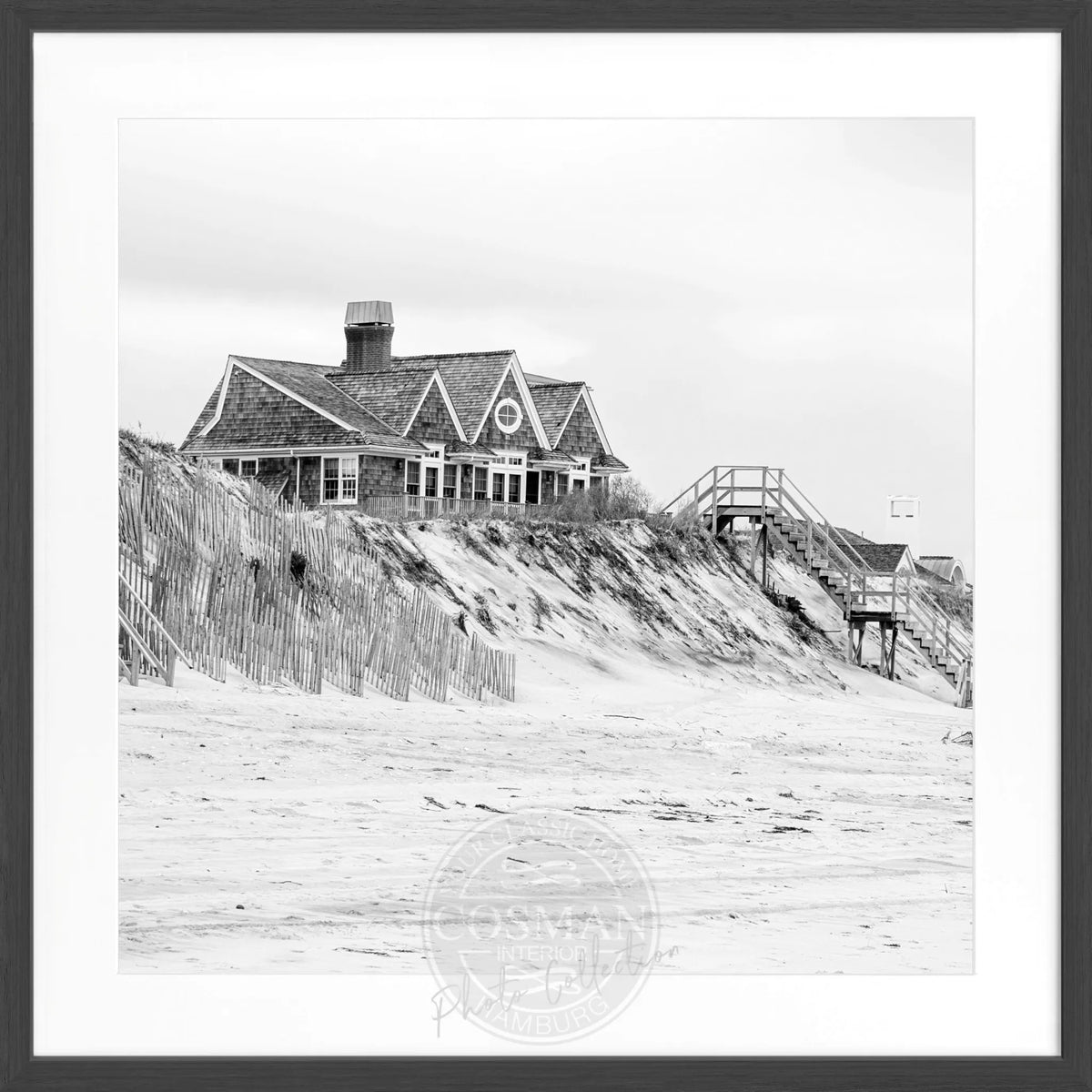 Poster mit Rahmen Hamptons Long Island ’Beach House’ HM34Q by Cosman-Photocollection