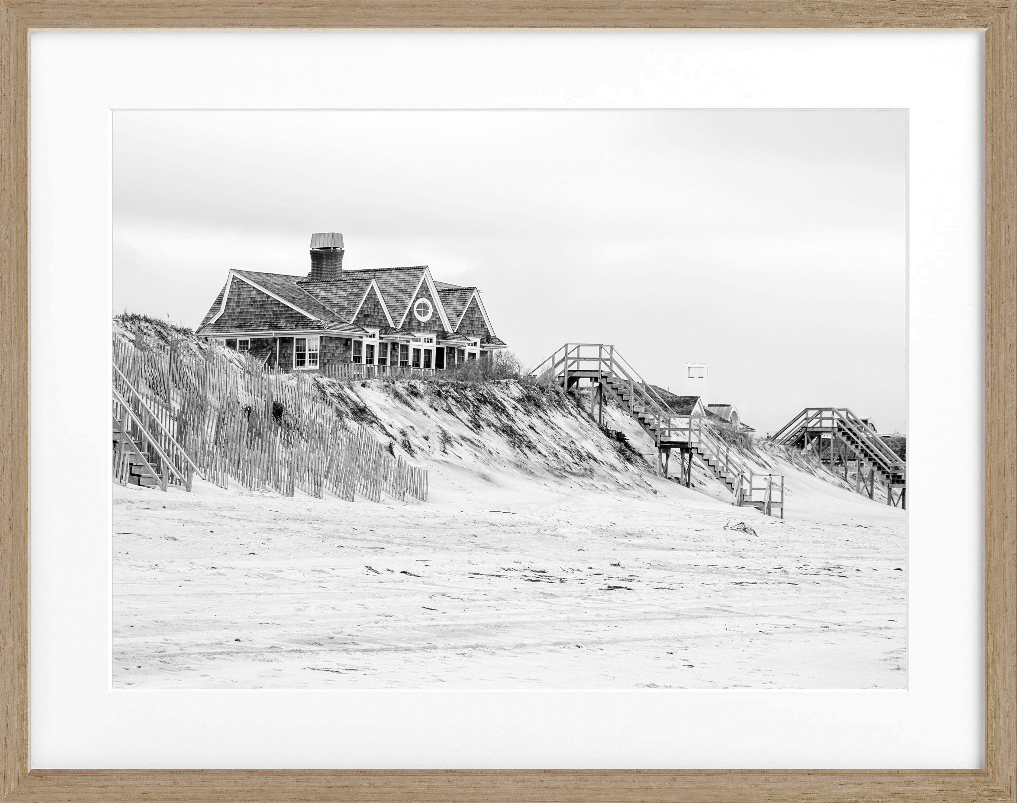Póster enmarcado Hamptons Long Island 'Beach House' HM34
